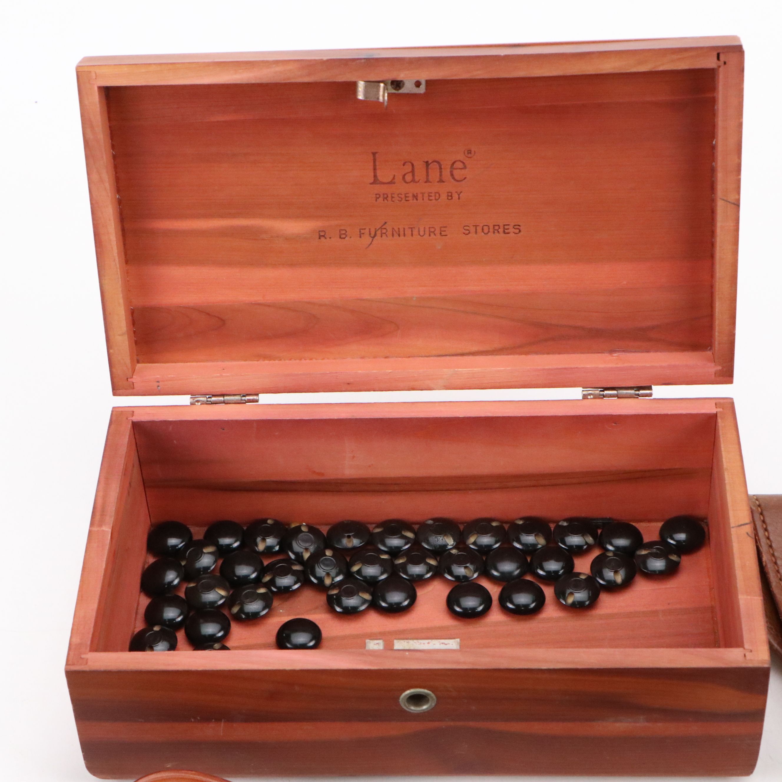 Leather Holsters and Pouch with Lane Cedar Box and Wooden Accessories