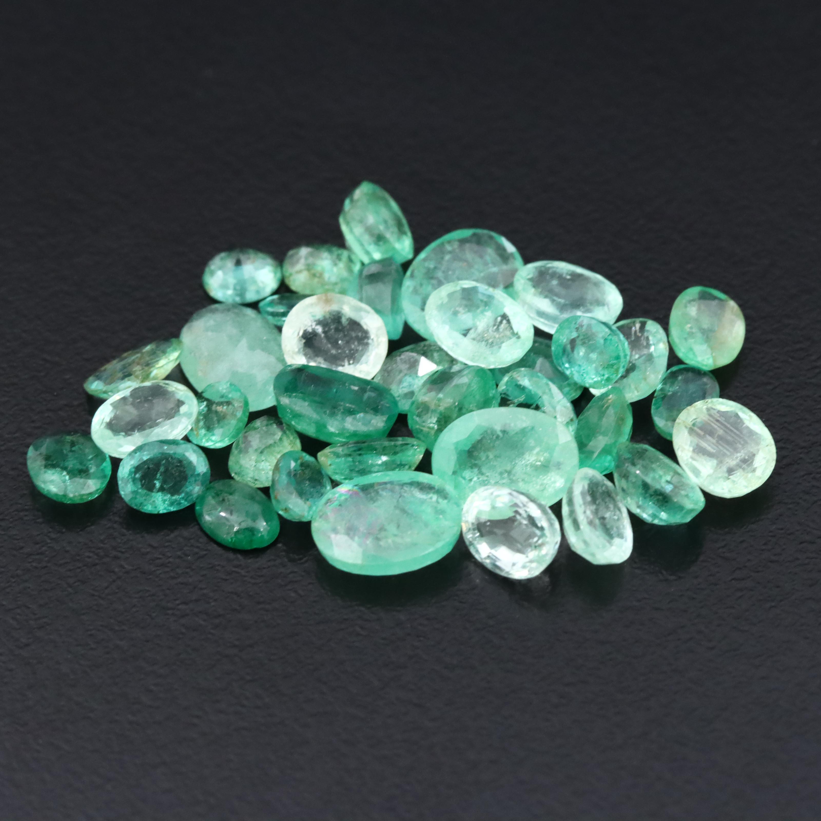 Loose 16.26 CTW Emerald and Goshenite