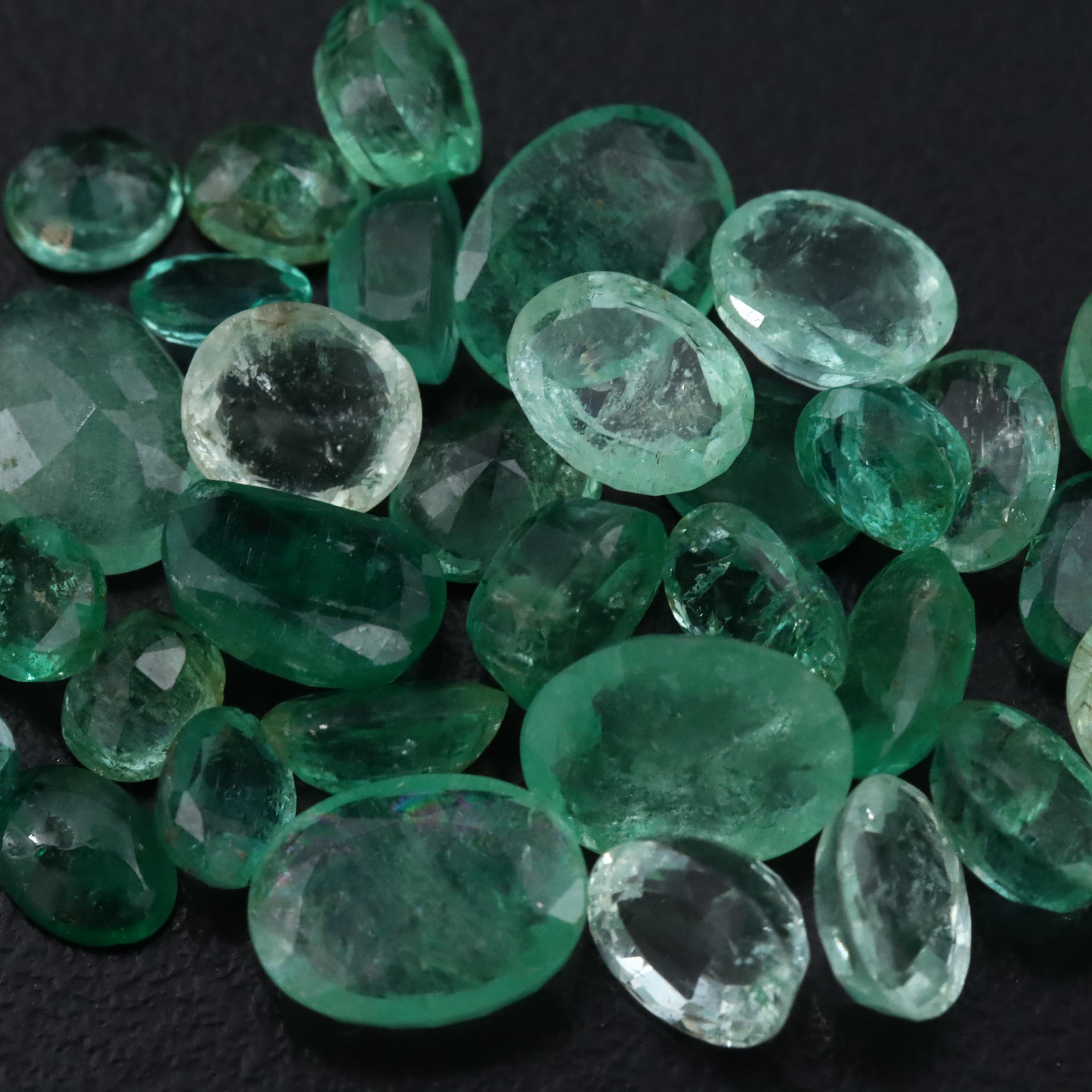 Loose 16.26 CTW Emerald and Goshenite