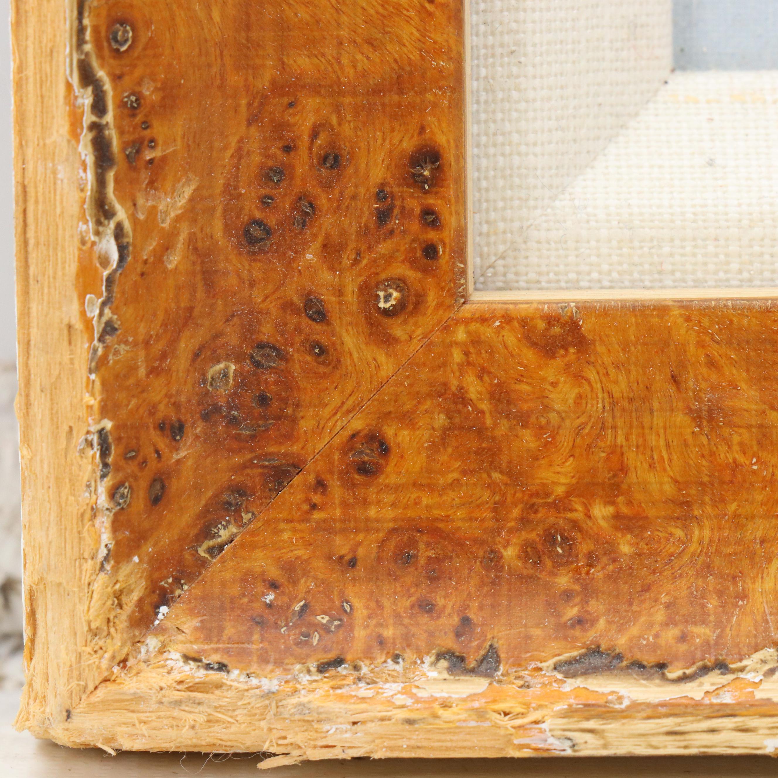 Thai Market Scene Oil Painting, Circa 1970