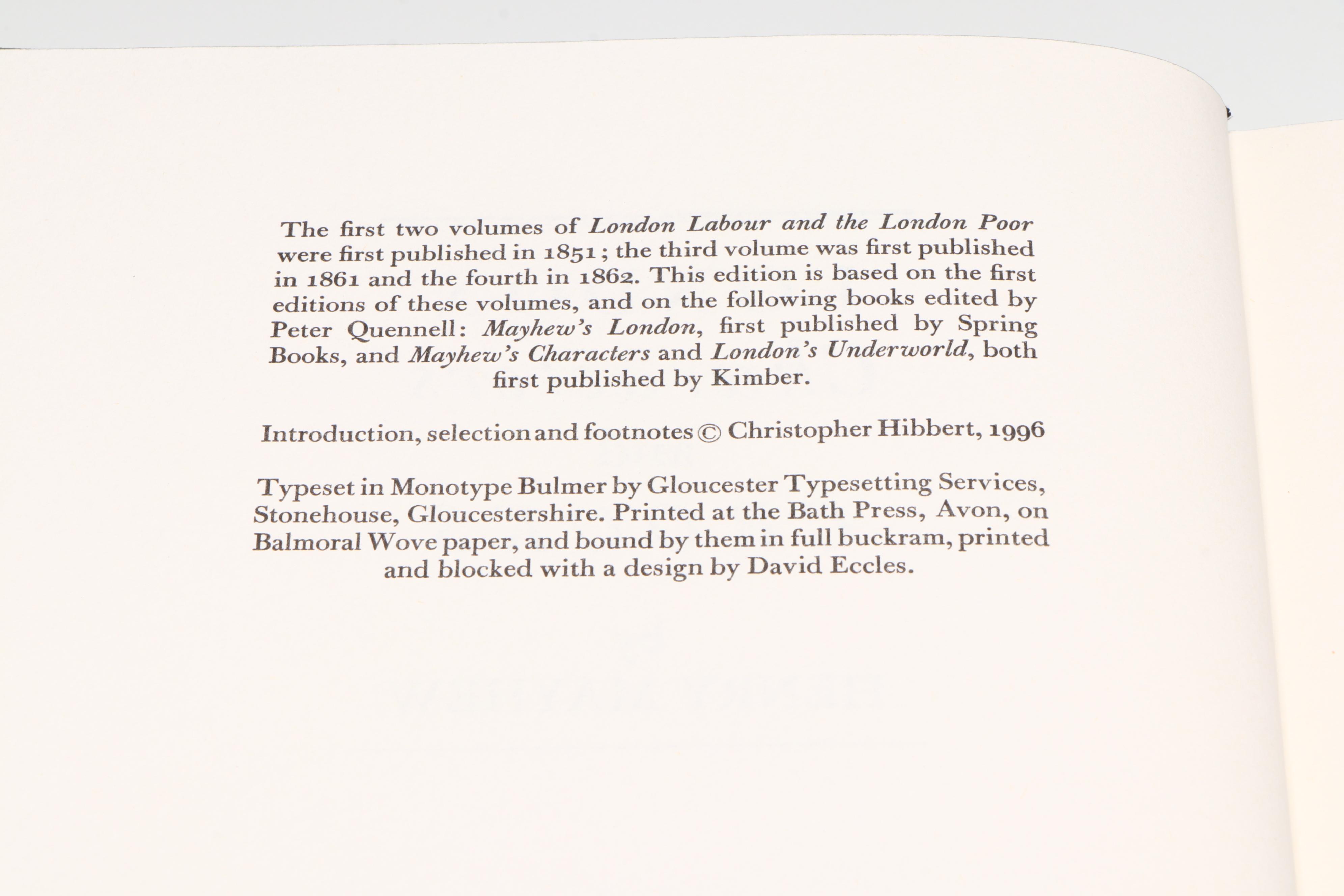 Folio Society "London Characters and Crooks" by Henry Mayhew, 1996