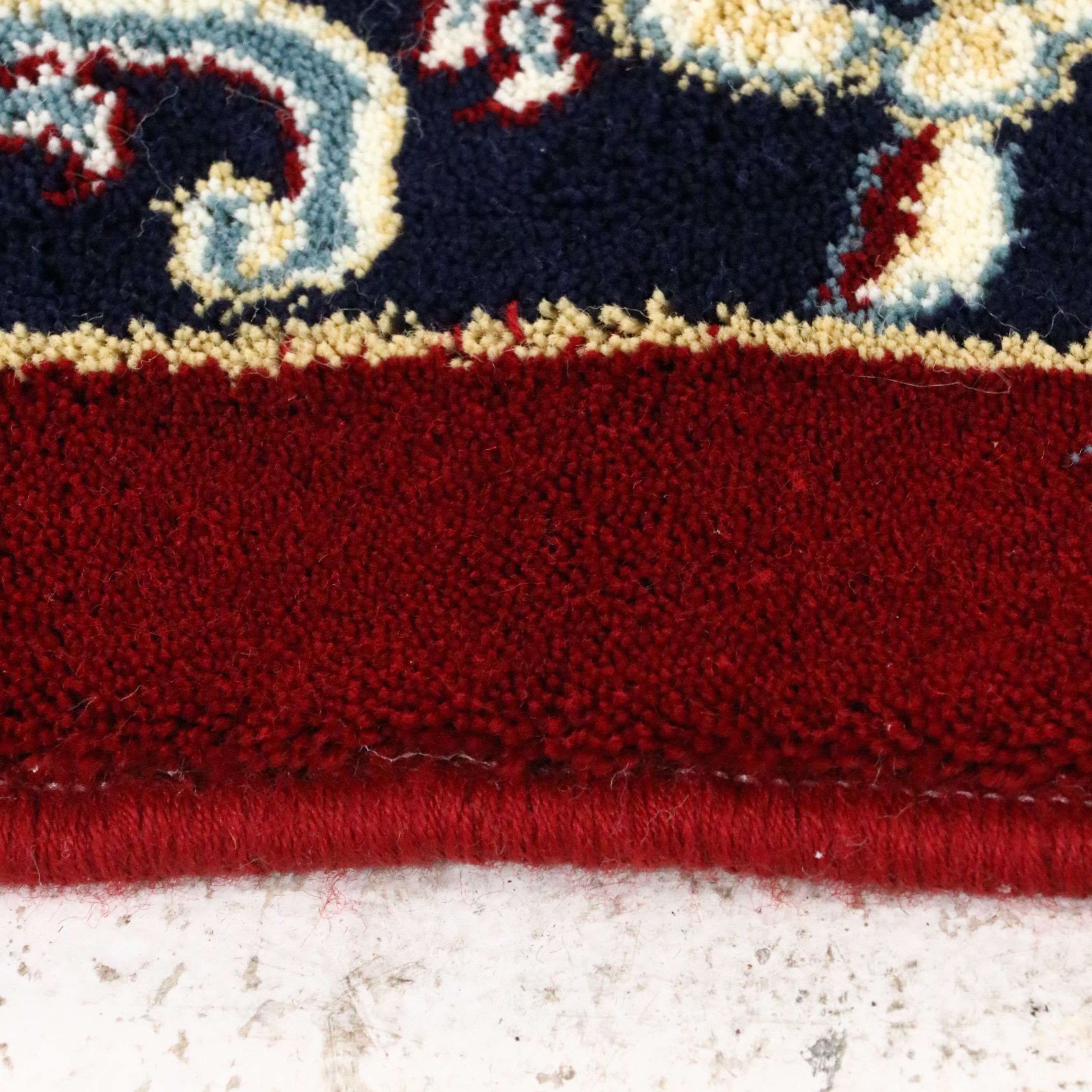 6'7 x 9'9 Machine Made Ufuk Hali Klasik "Süper Çift Mekik" Area Rug