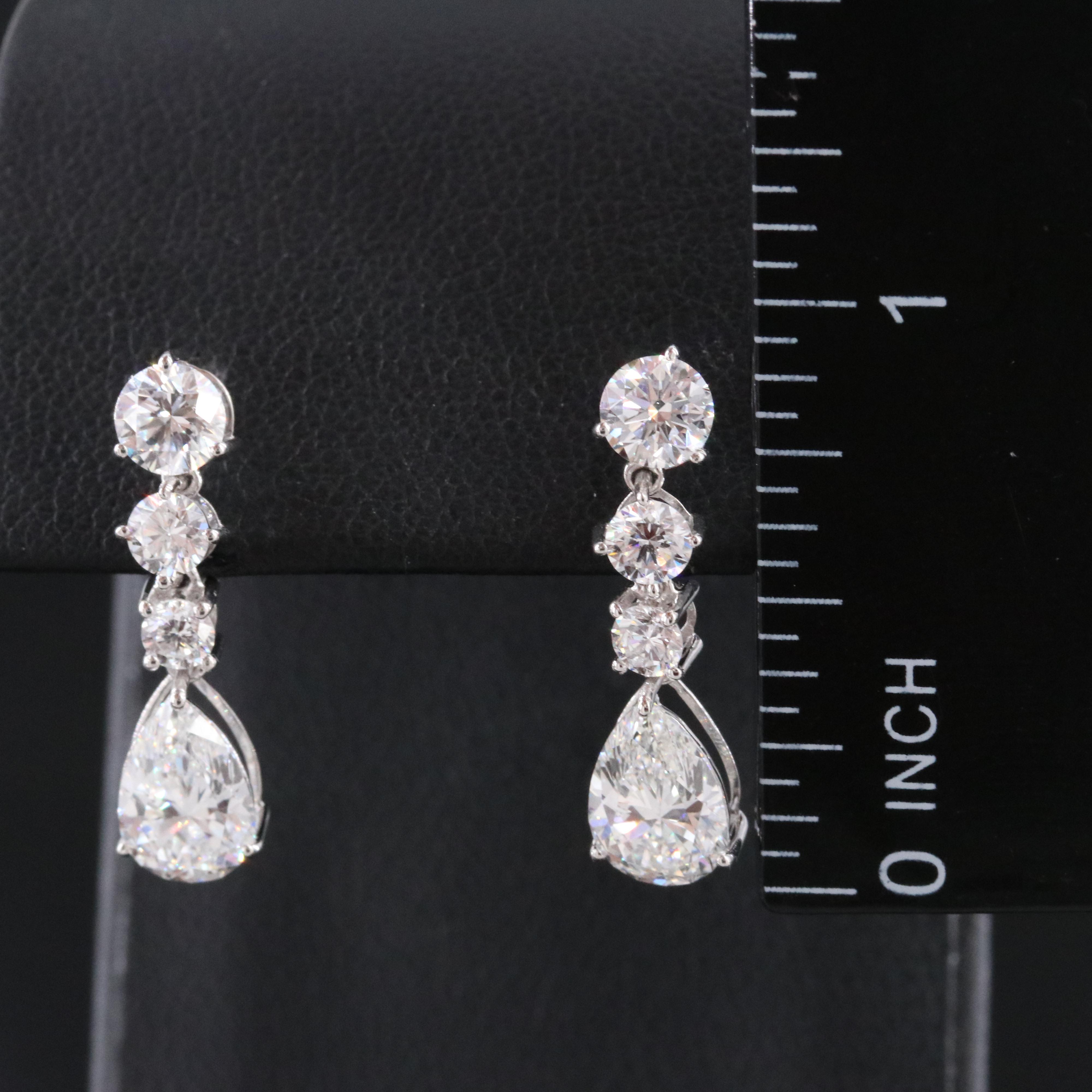 14K 3.65 CTW Lab Grown Diamond Earrings with IGI Reports