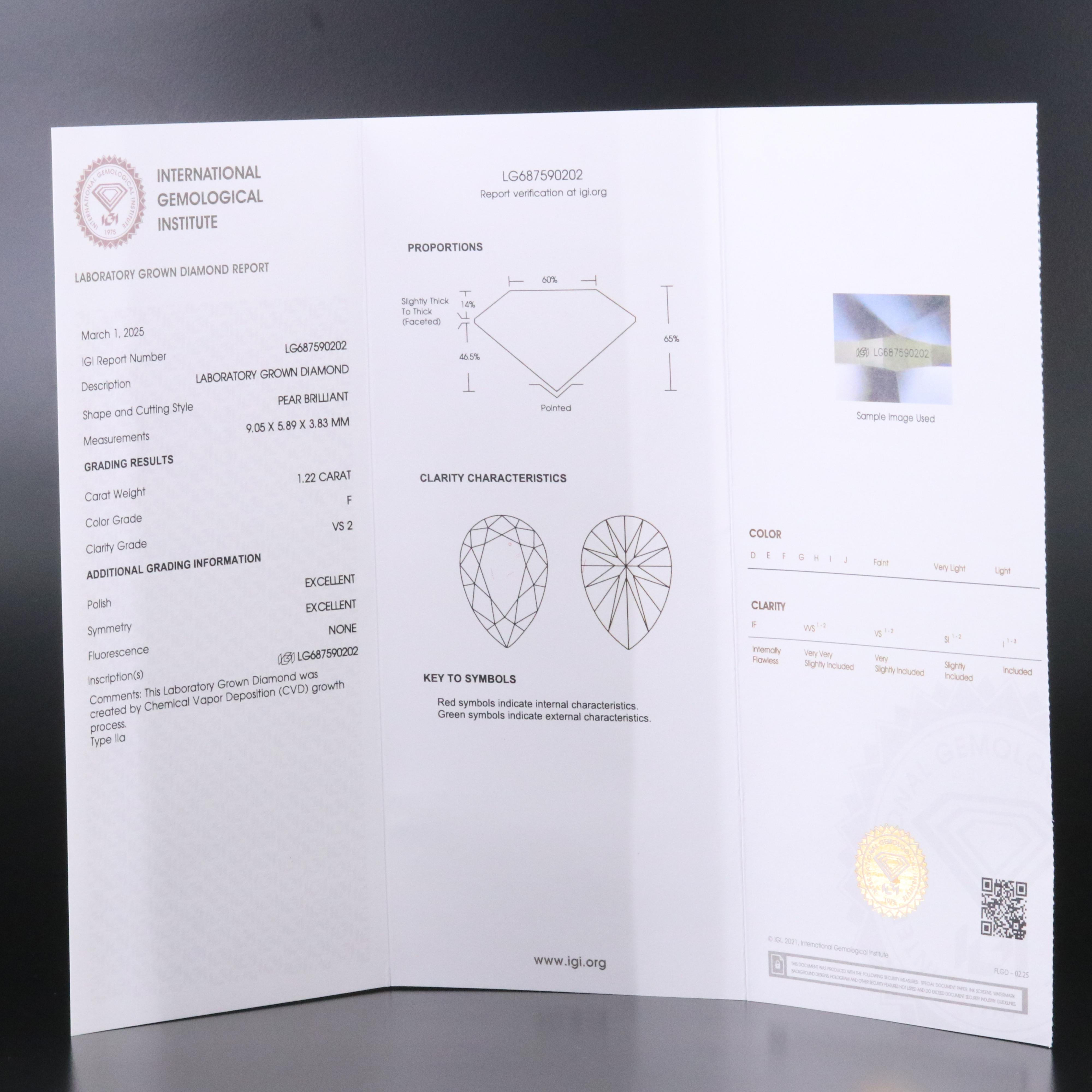 14K 3.65 CTW Lab Grown Diamond Earrings with IGI Reports