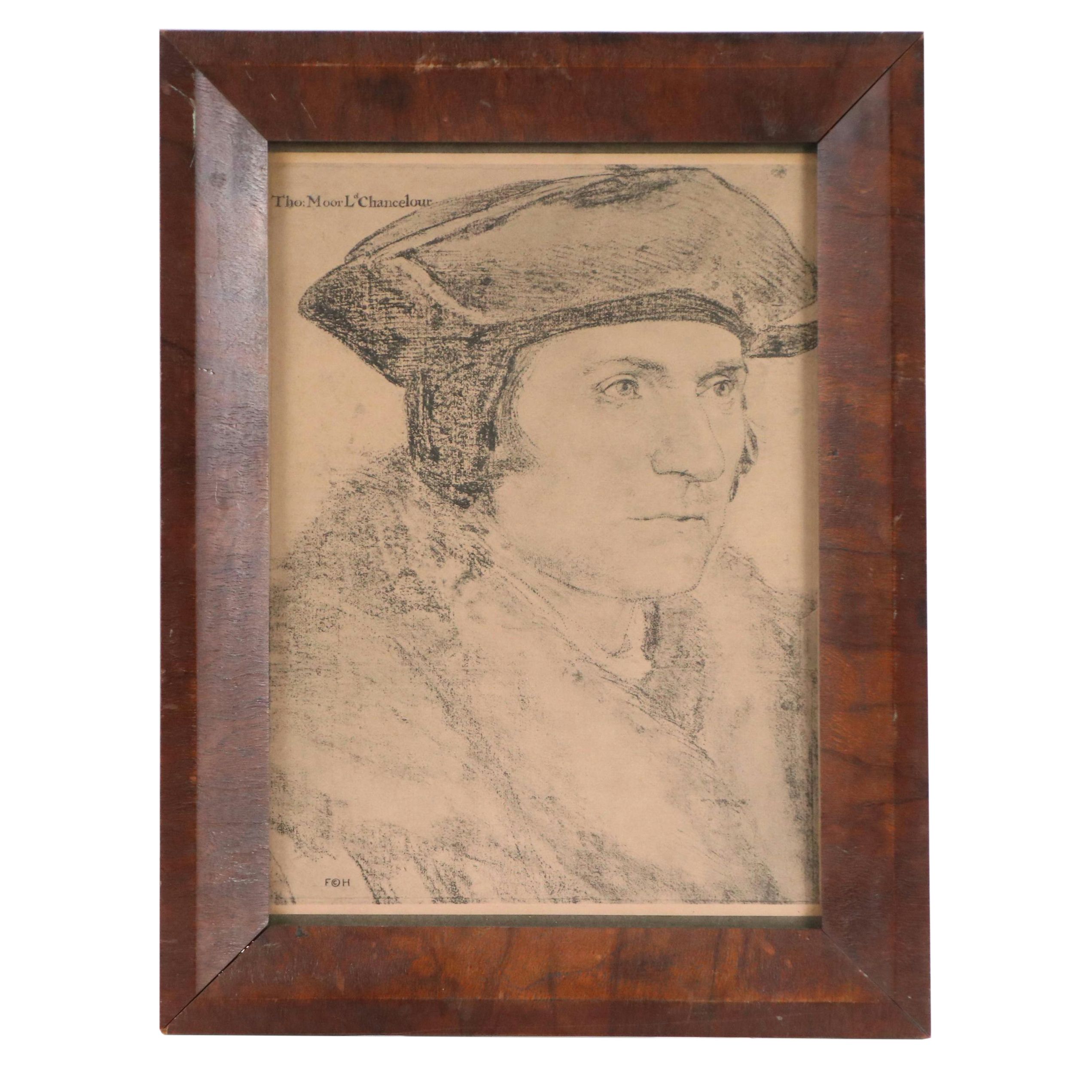 Collotype After Hans Holbein the Younger Portrait of Thomas More