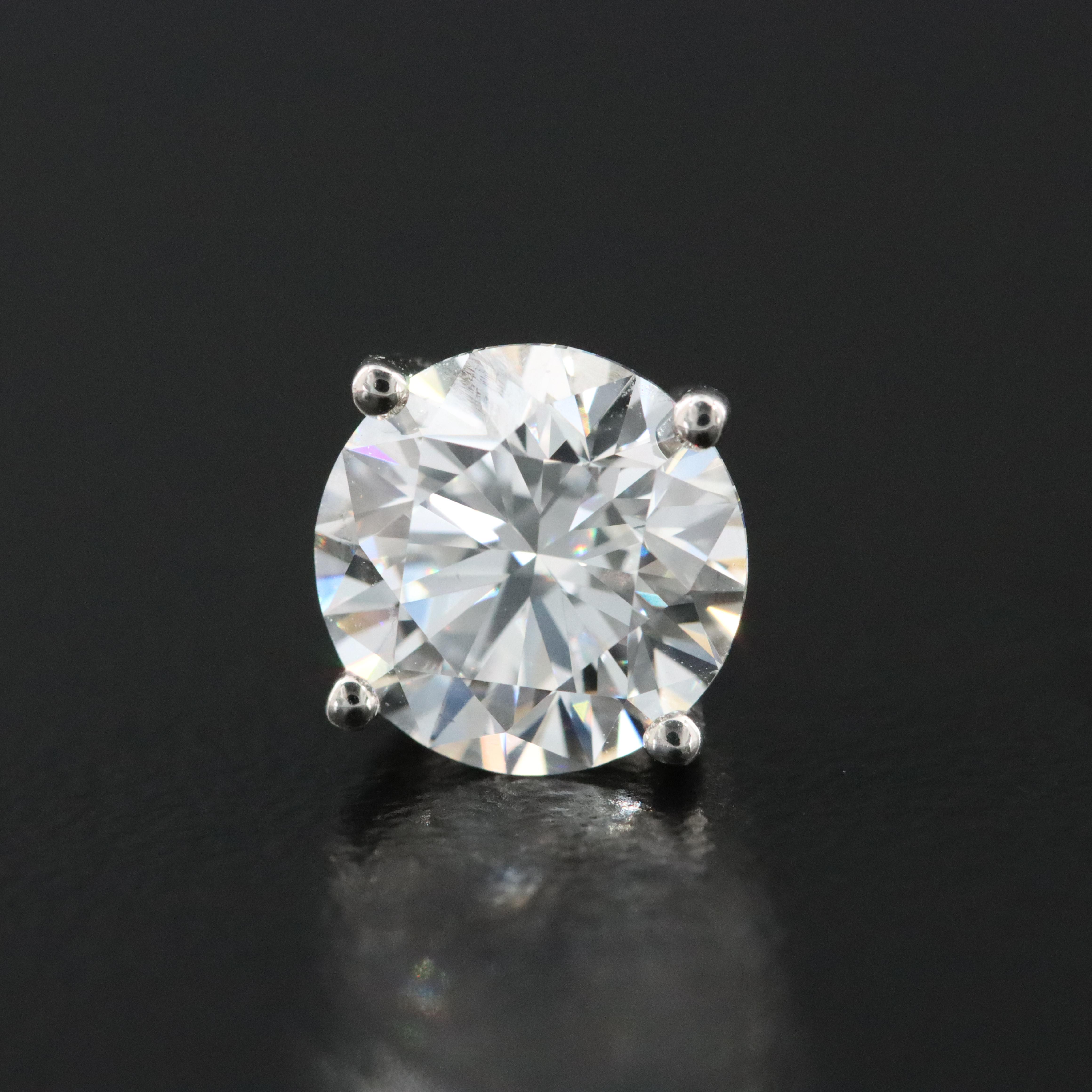 Platinum 3.46 CTW Lab Grown Diamond Stud Earrings with IGI Reports