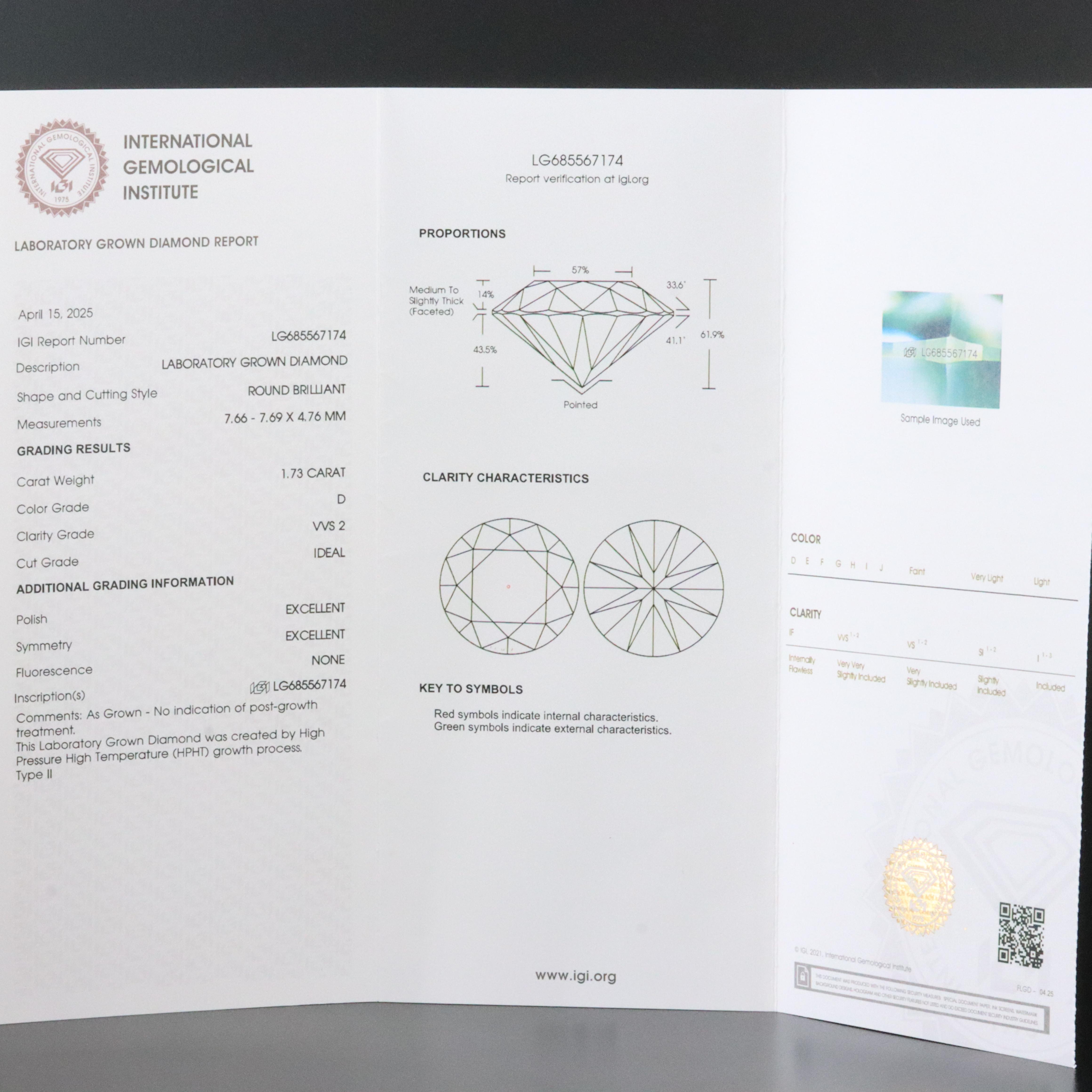 Platinum 3.46 CTW Lab Grown Diamond Stud Earrings with IGI Reports