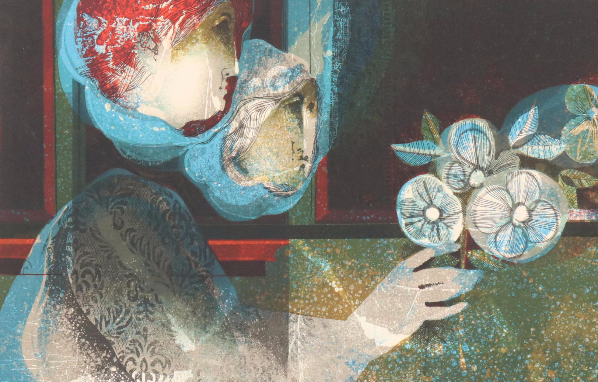 Àlvar Suñol Munoz-Ramos Lithograph "The Blue Glantines"