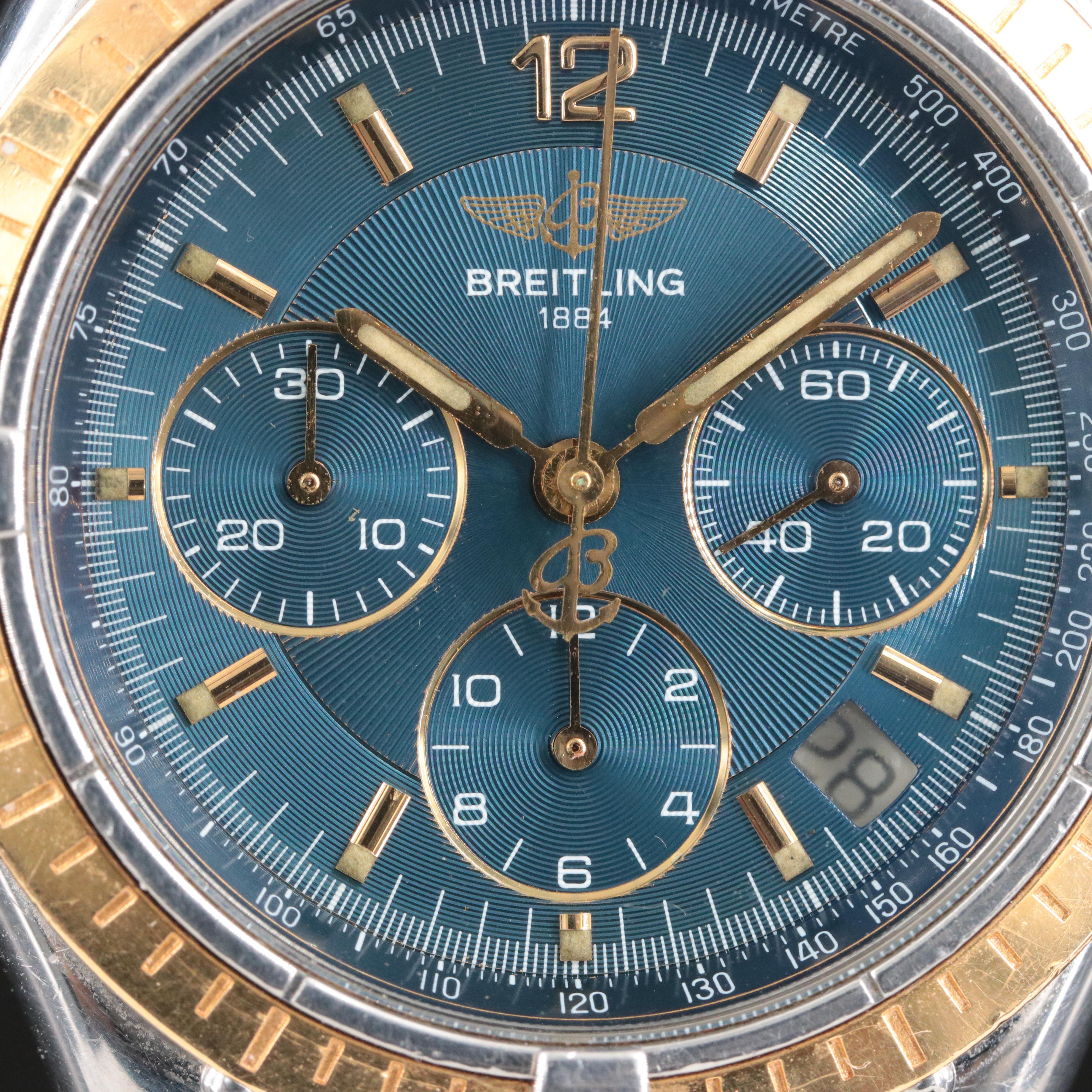 Breitling Chrono Cockpit 18K and Stainless Steel D30012 Watch