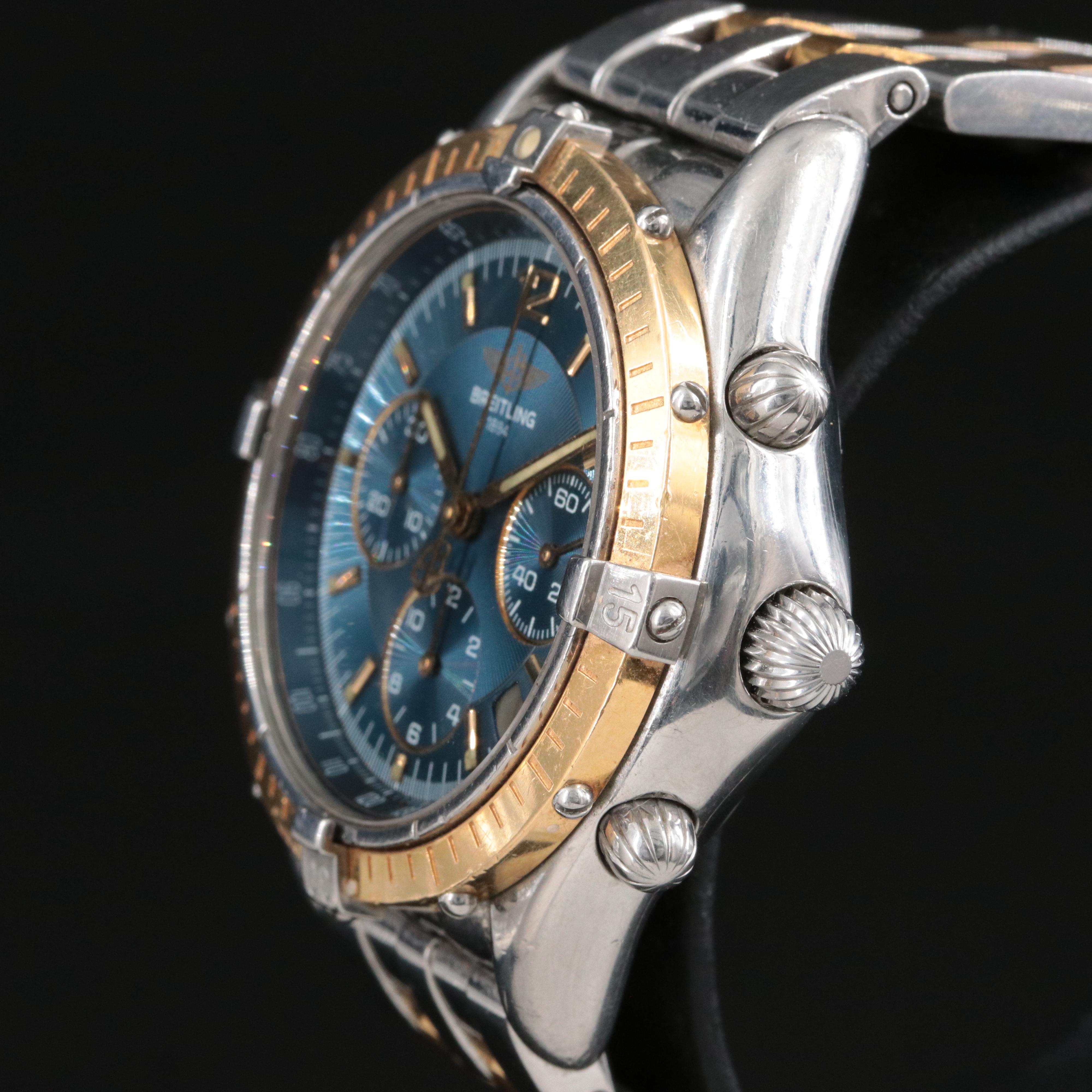 Breitling Chrono Cockpit 18K and Stainless Steel D30012 Watch