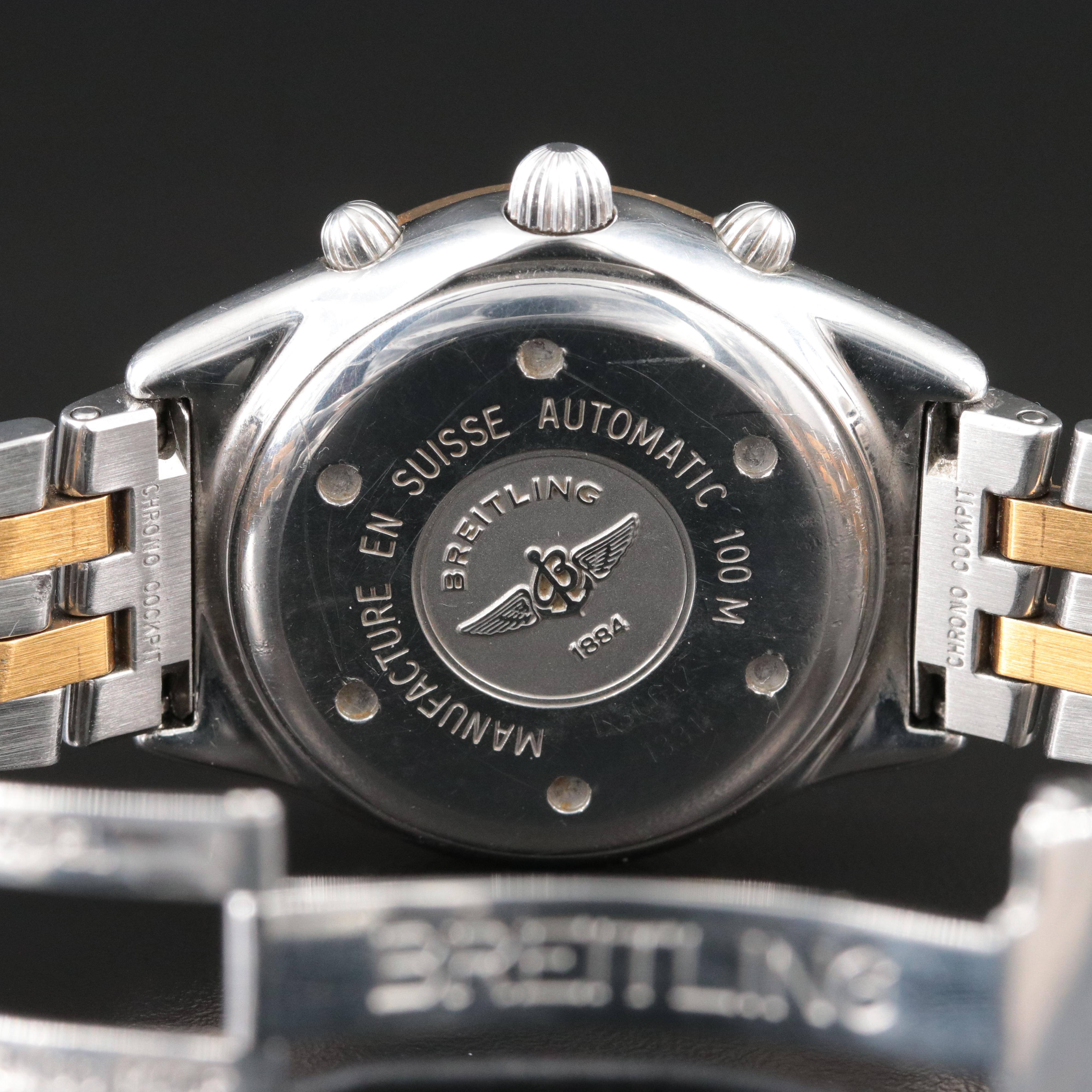 Breitling Chrono Cockpit 18K and Stainless Steel D30012 Watch