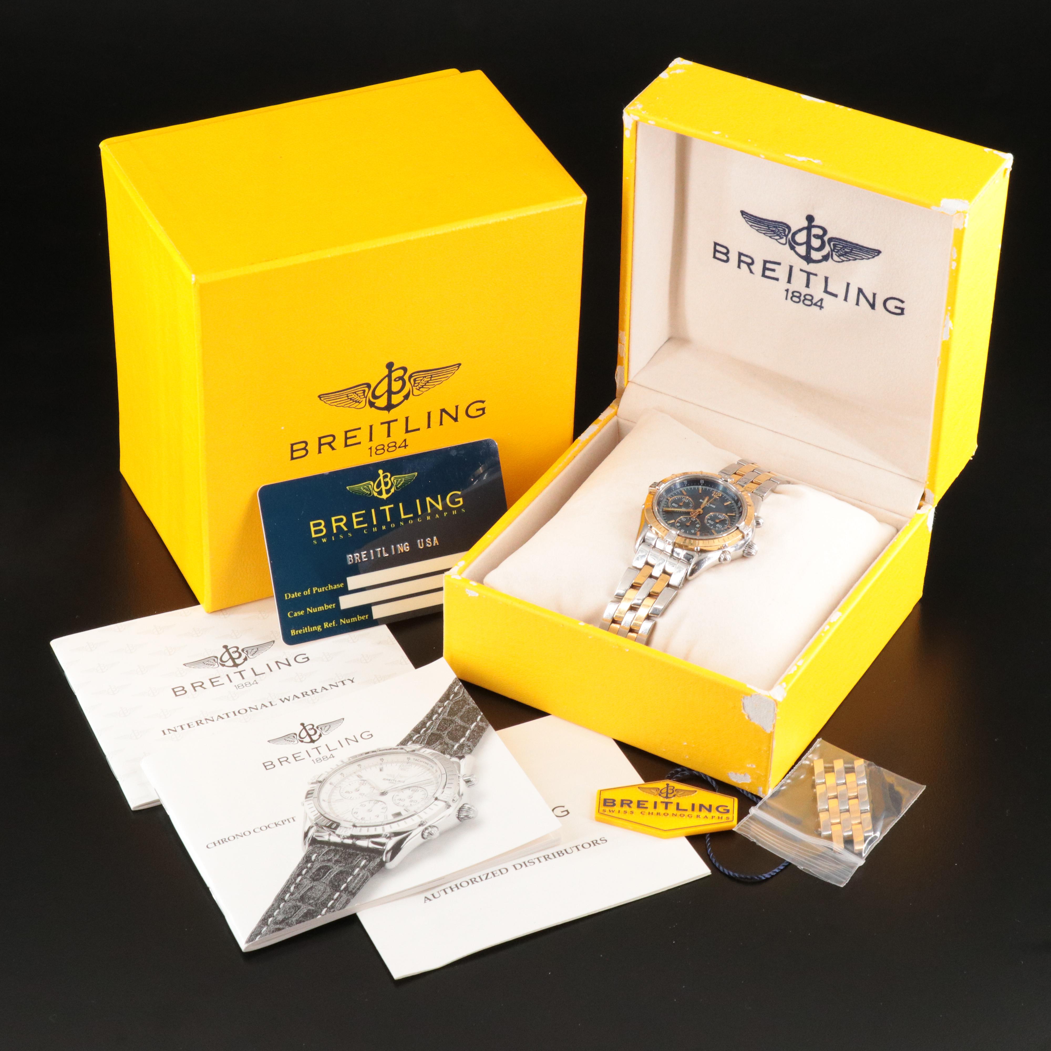 Breitling Chrono Cockpit 18K and Stainless Steel D30012 Watch