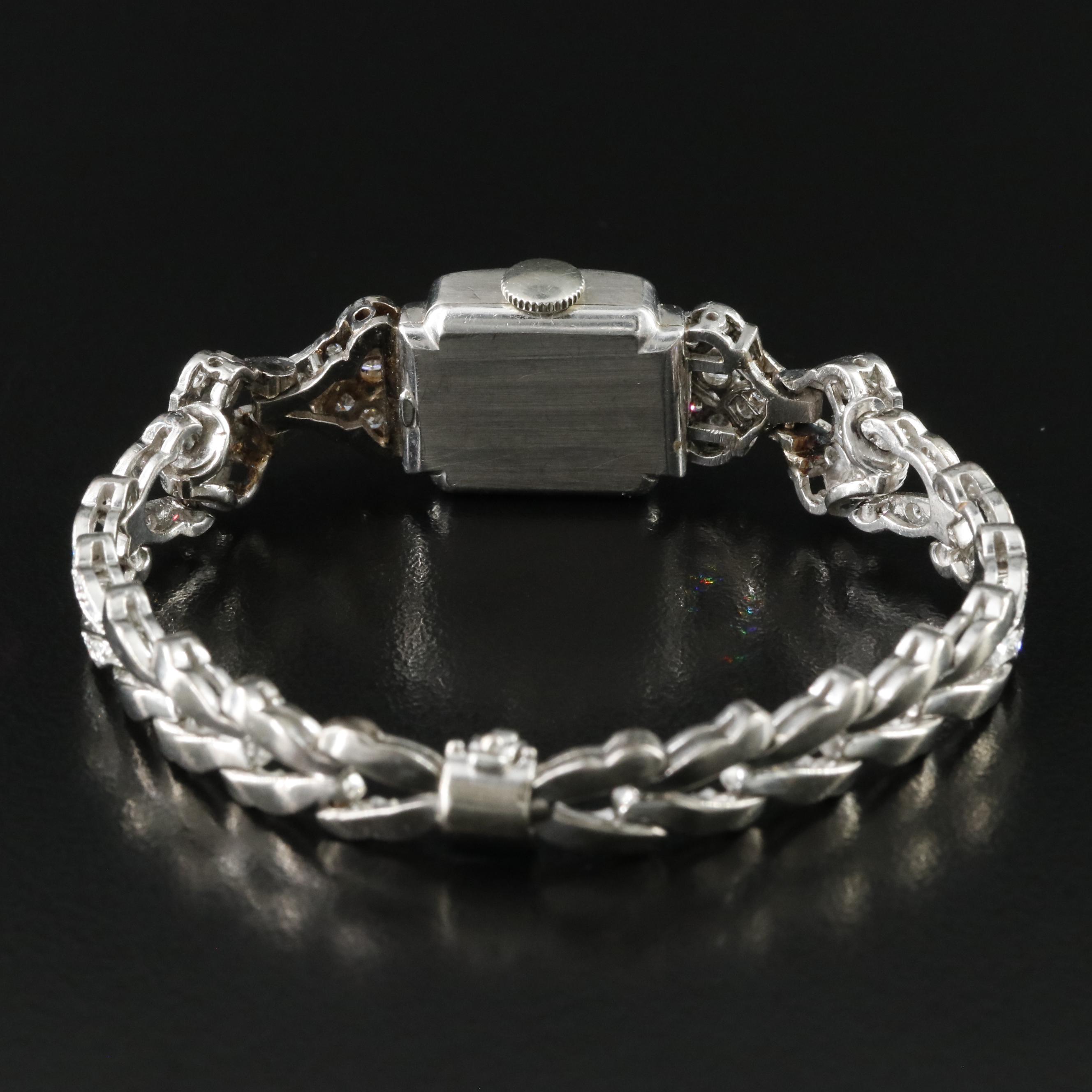 Gübelin Palladium & Diamond Vintage Cocktail Watch