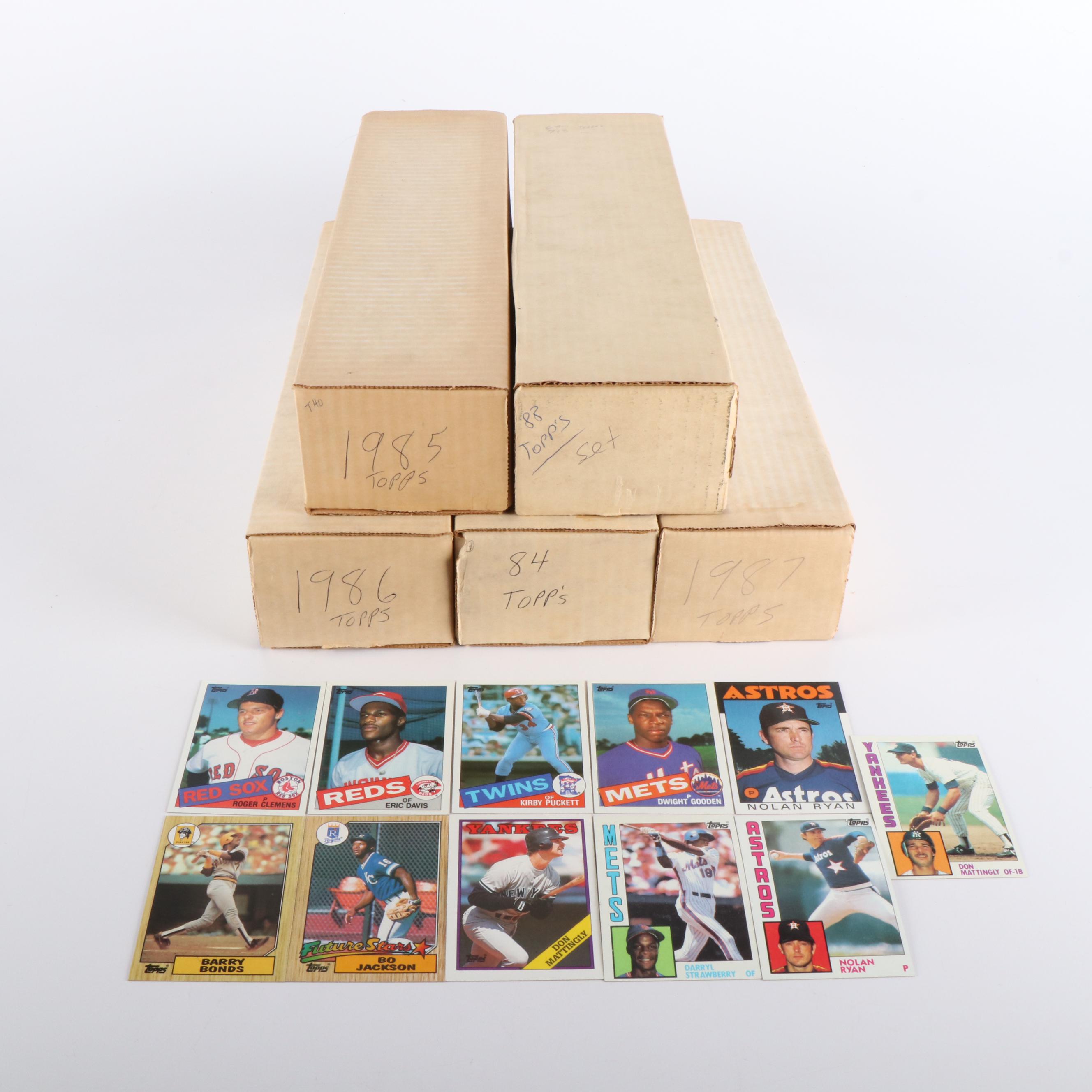 Topps Baseball Card Sets Featuring Don Mattingly Rookie and More, 1984-1988