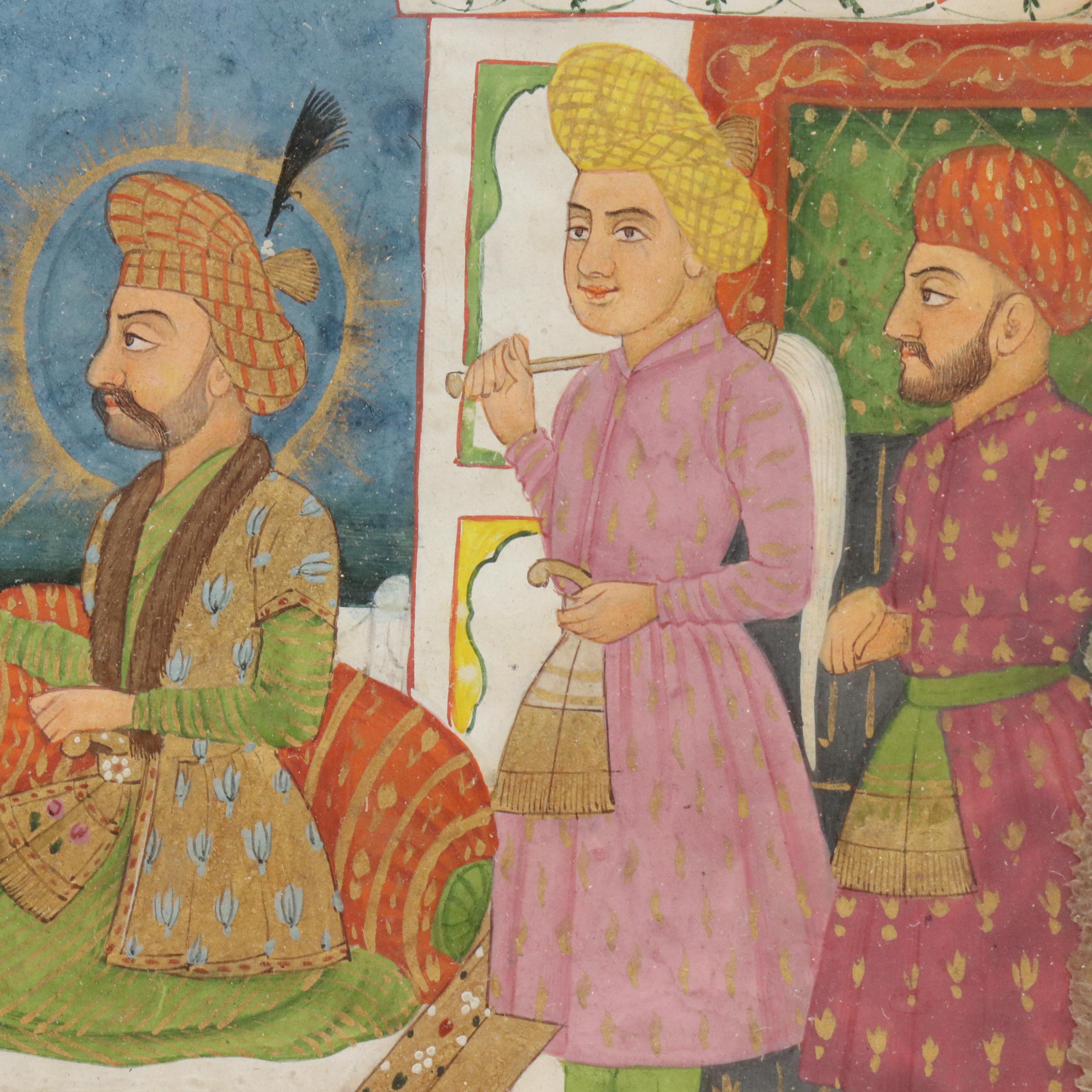 Antique Indo-Persian Mughal Illuminated Manuscript