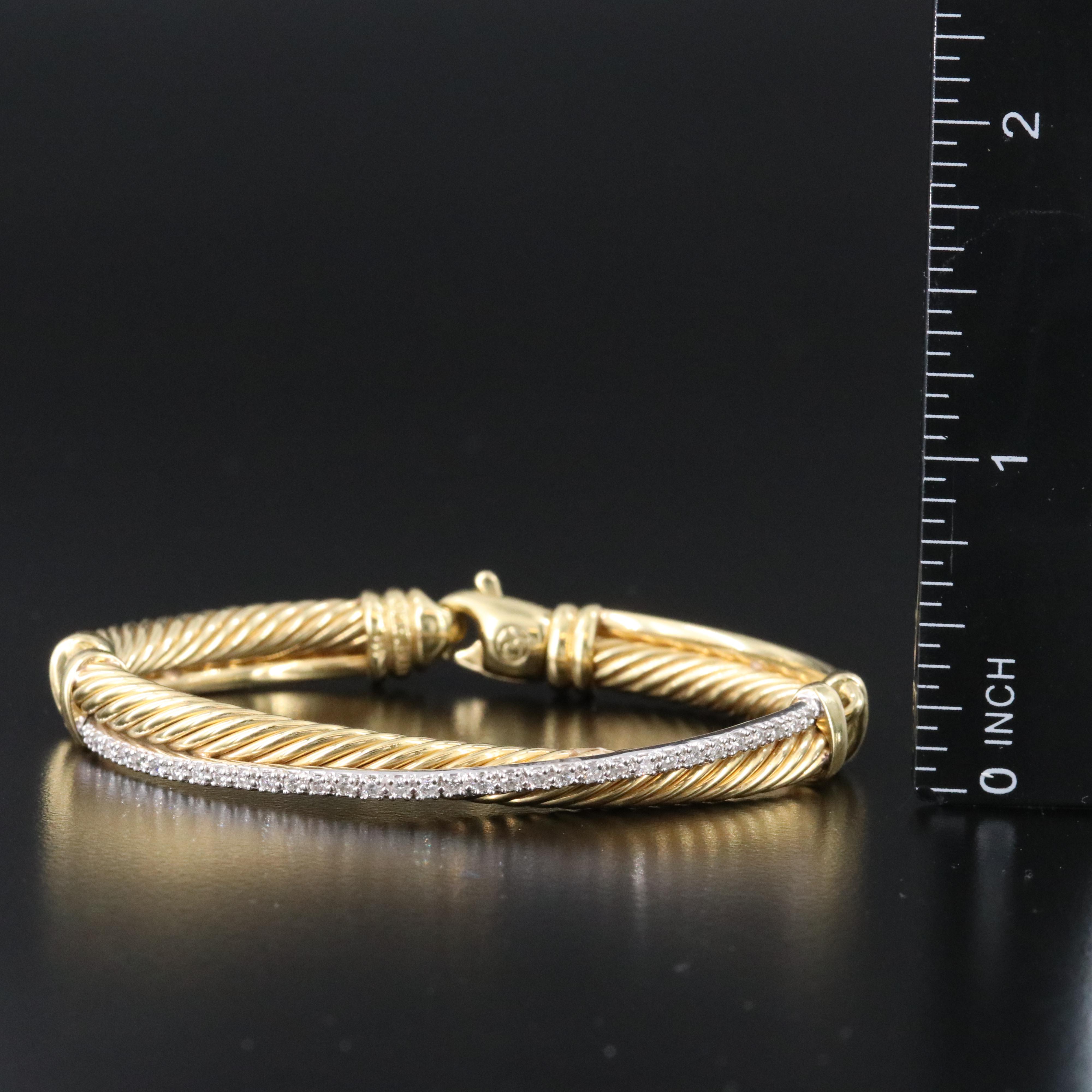 David Yurman Crossover 18K 0.50 CTW Diamond Bracelet