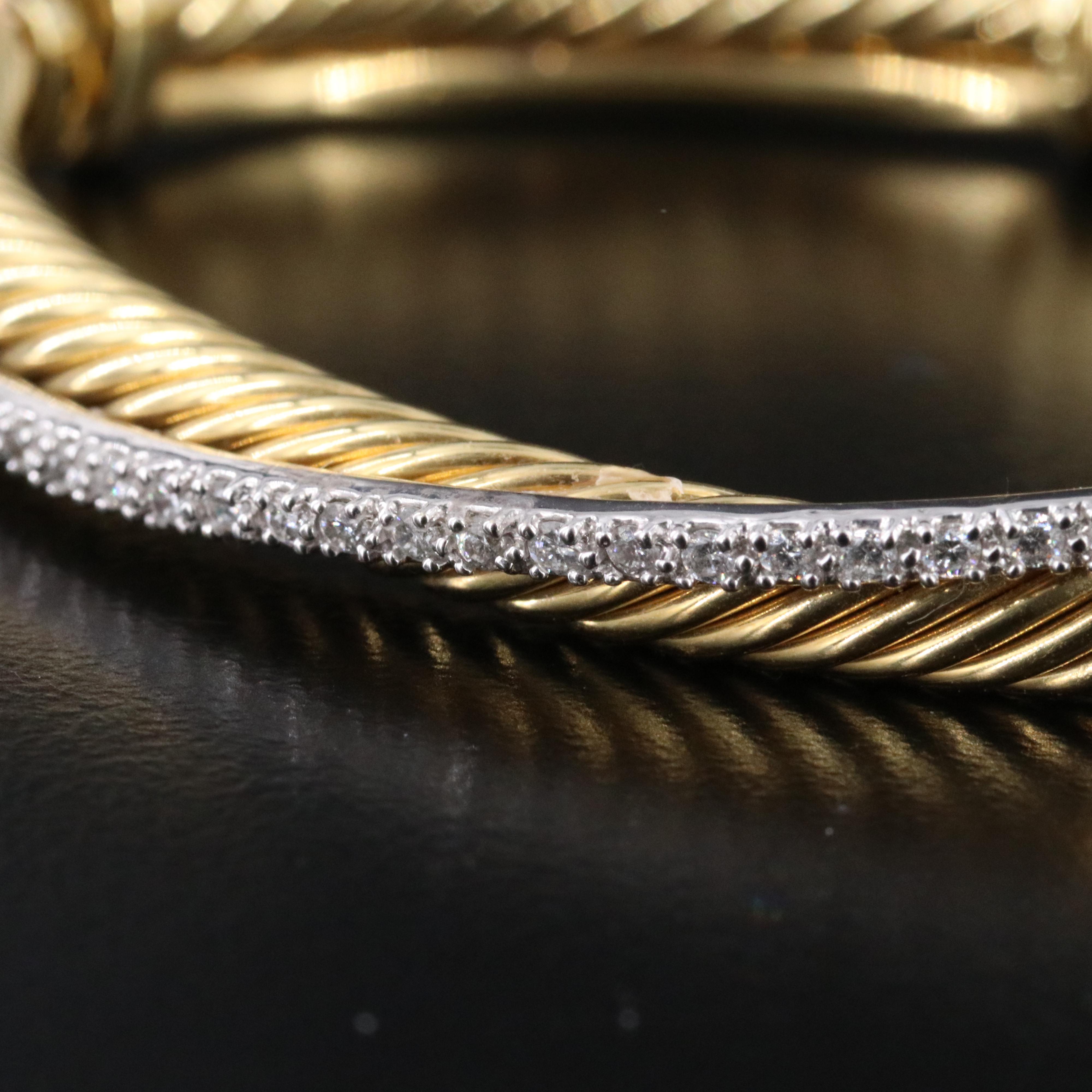 David Yurman Crossover 18K 0.50 CTW Diamond Bracelet