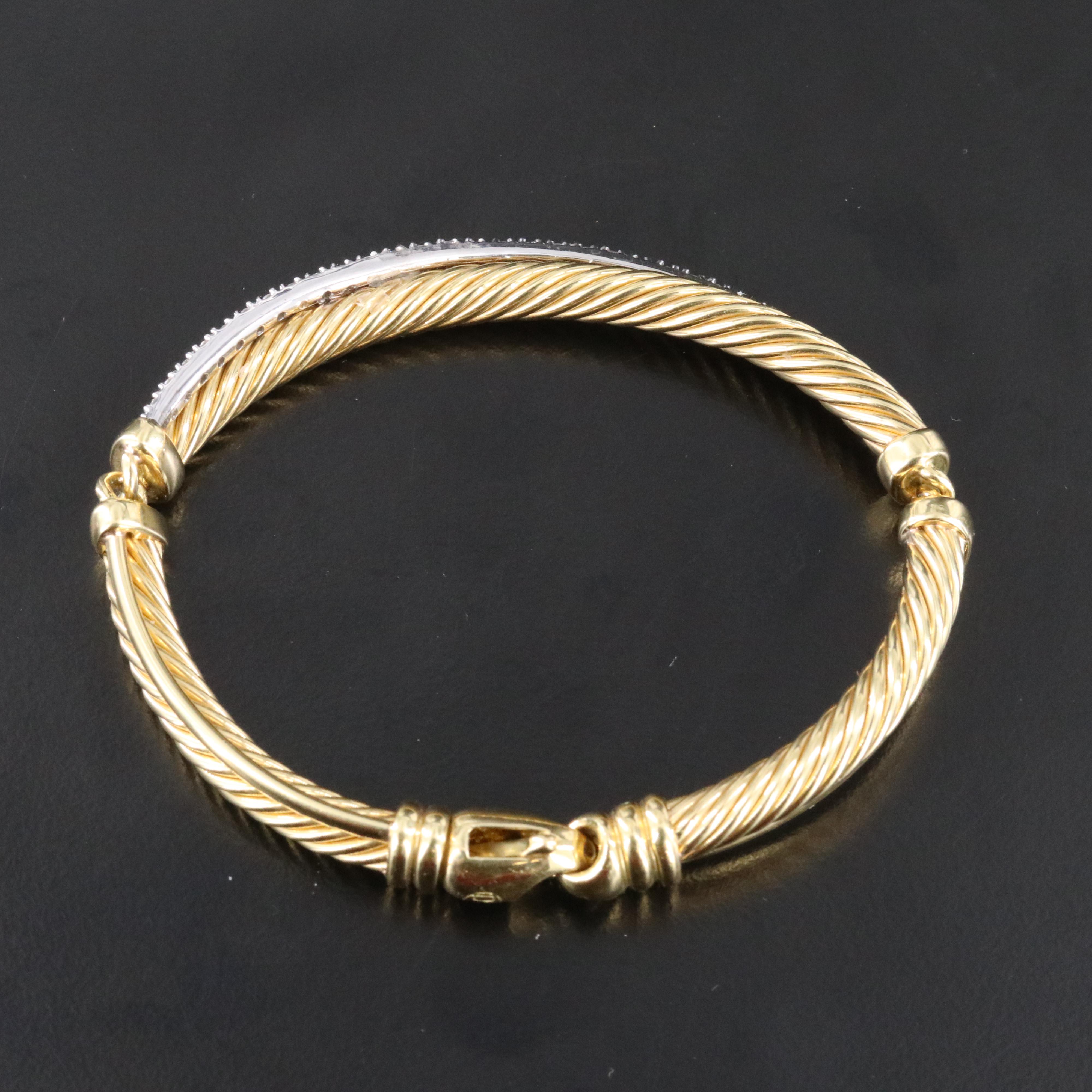 David Yurman Crossover 18K 0.50 CTW Diamond Bracelet