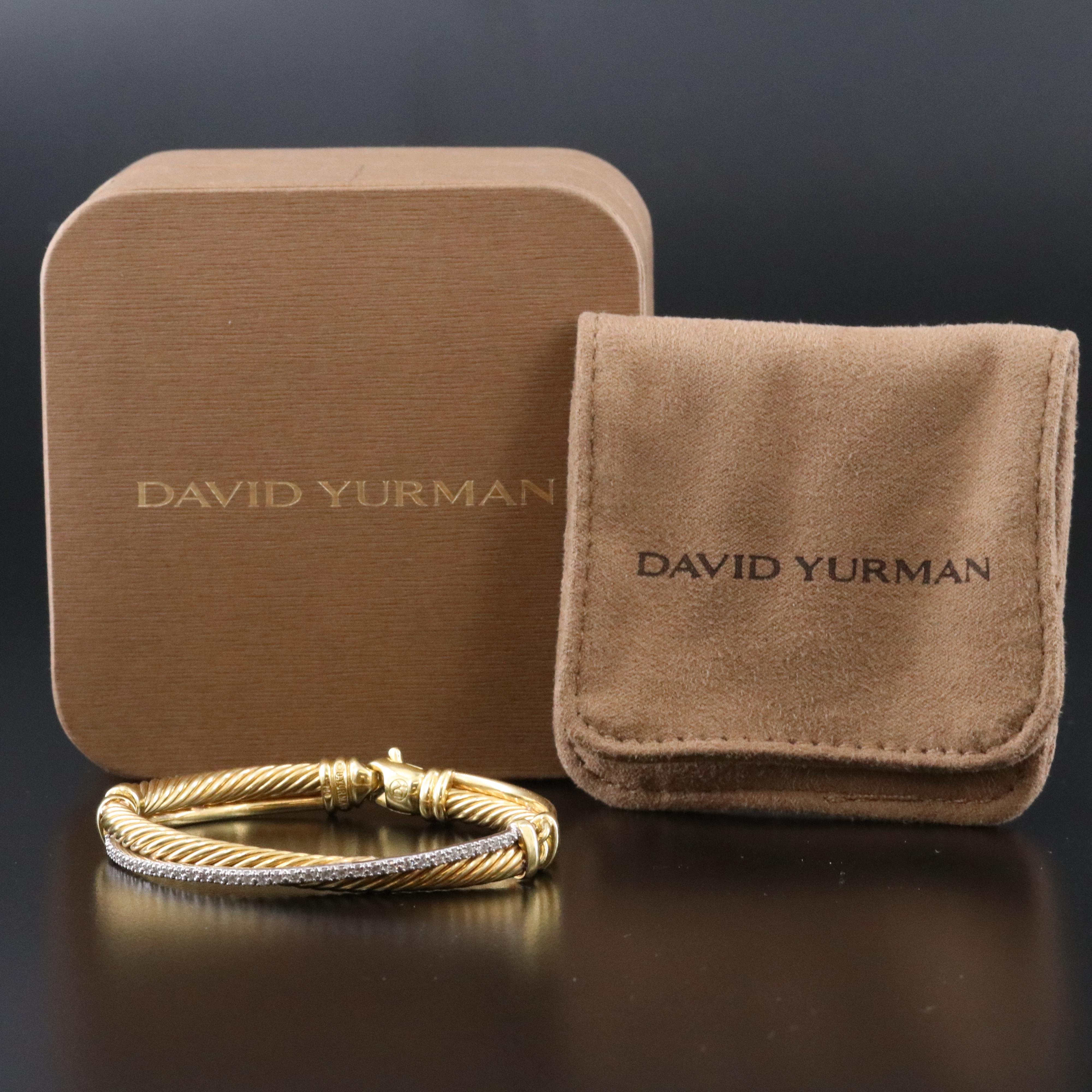 David Yurman Crossover 18K 0.50 CTW Diamond Bracelet