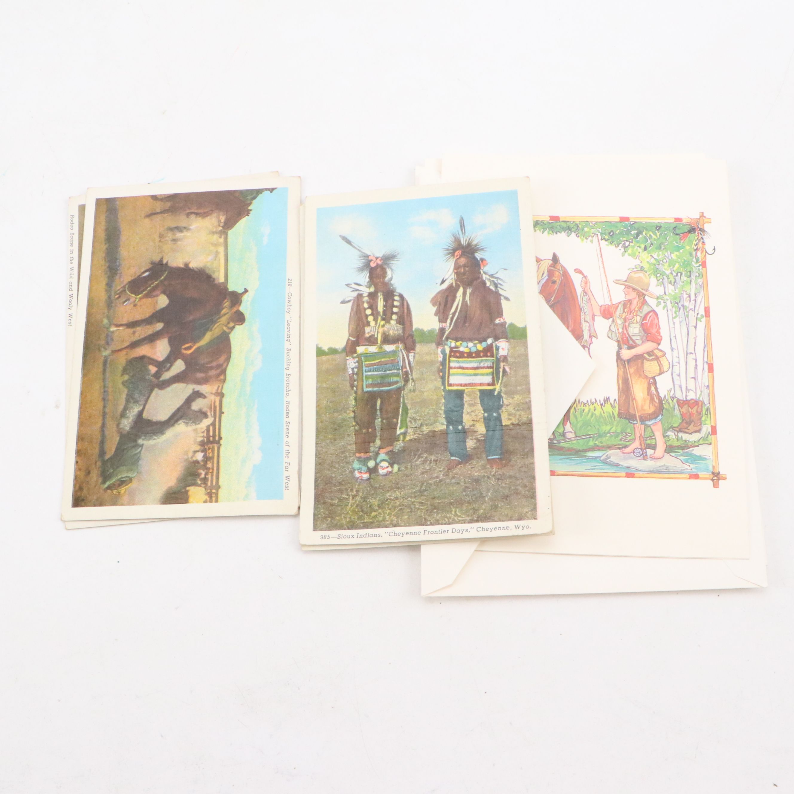 Cowgirl Books, Towels and Other Ephemera with Oklahoma! Playbill, 1940s