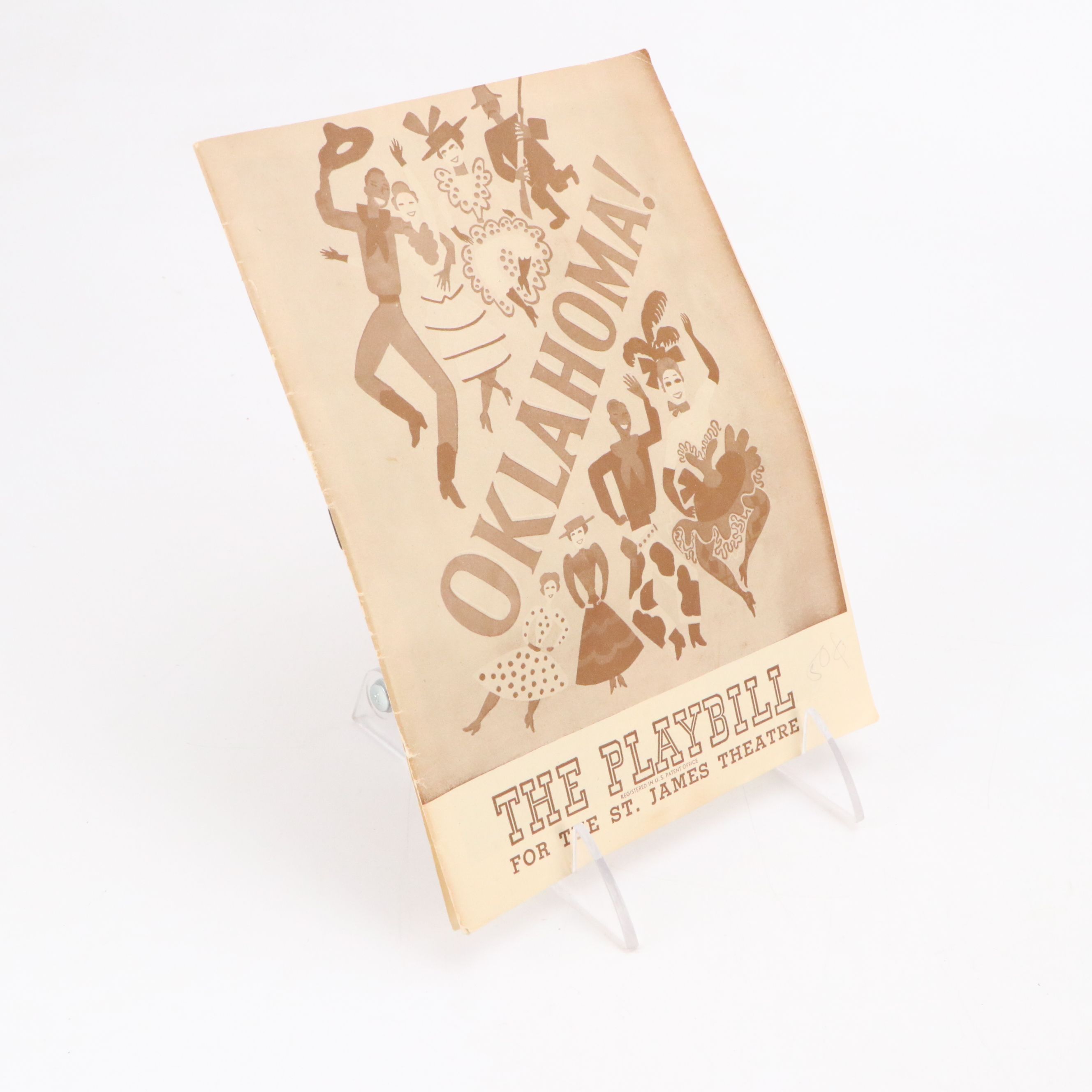 Cowgirl Books, Towels and Other Ephemera with Oklahoma! Playbill, 1940s