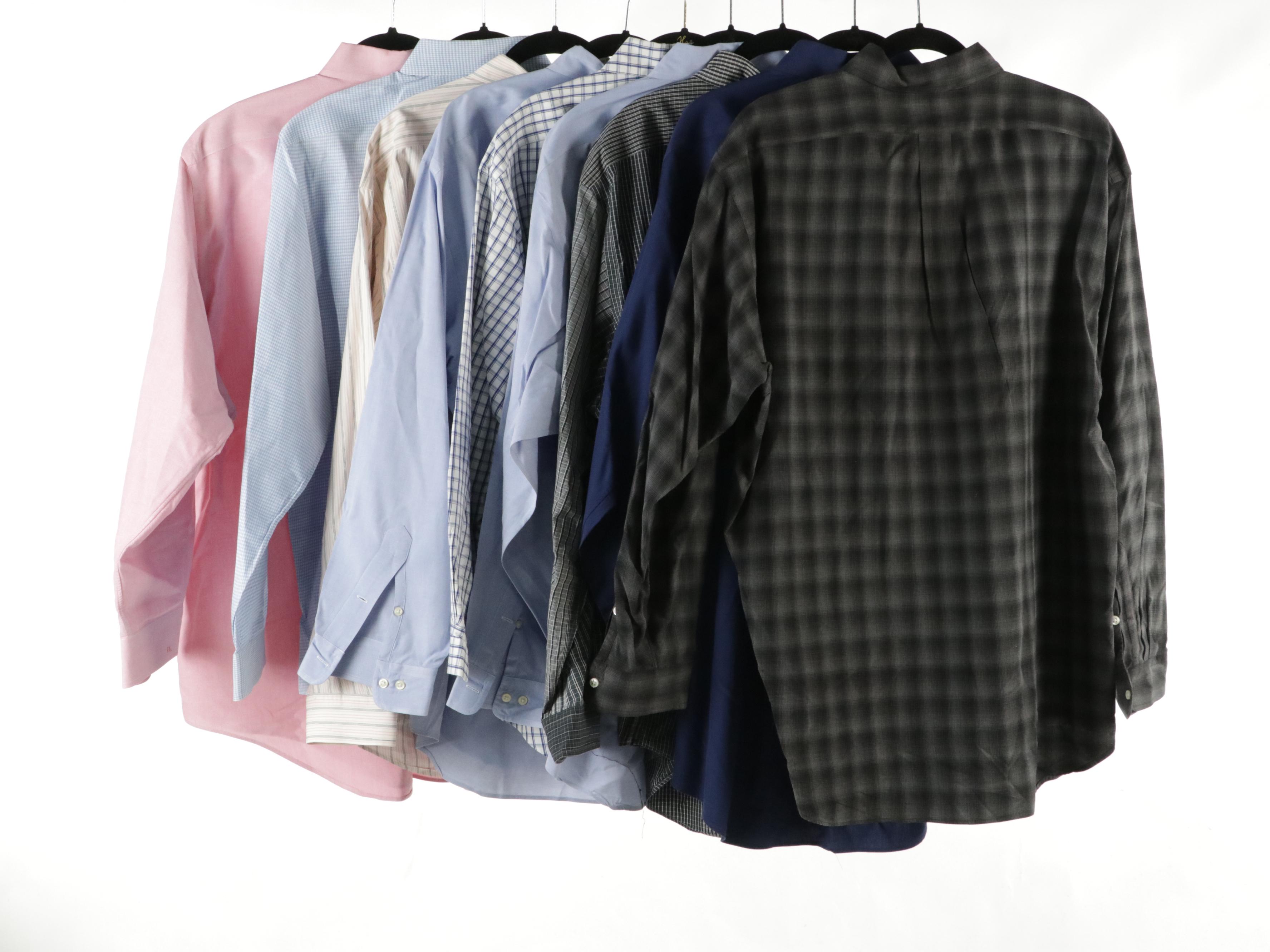 Men's Ralph Lauren Silk "Blake," "Yarmouth" & Other Long Sleeve Button-Up Shirts