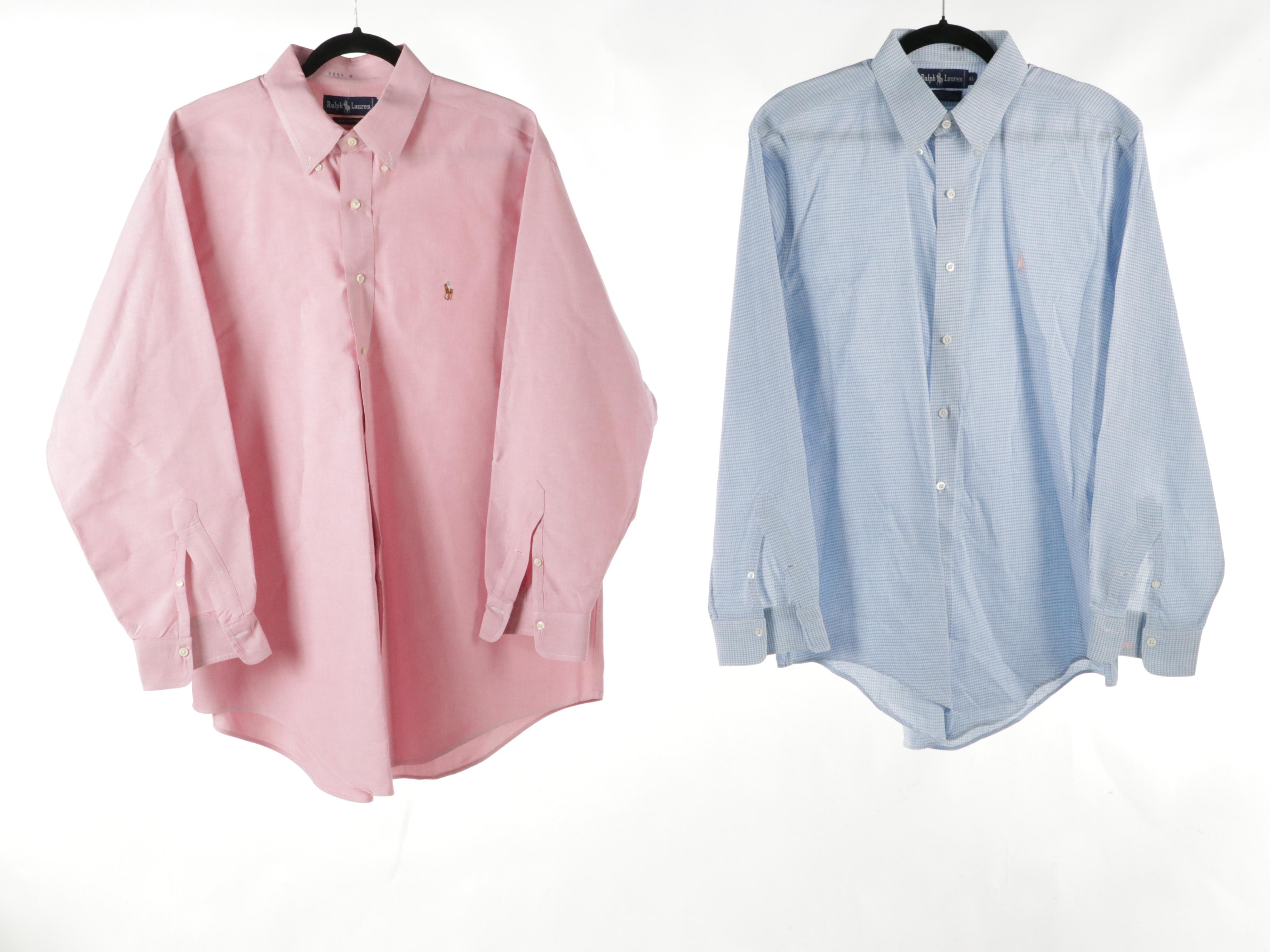Men's Ralph Lauren Silk "Blake," "Yarmouth" & Other Long Sleeve Button-Up Shirts