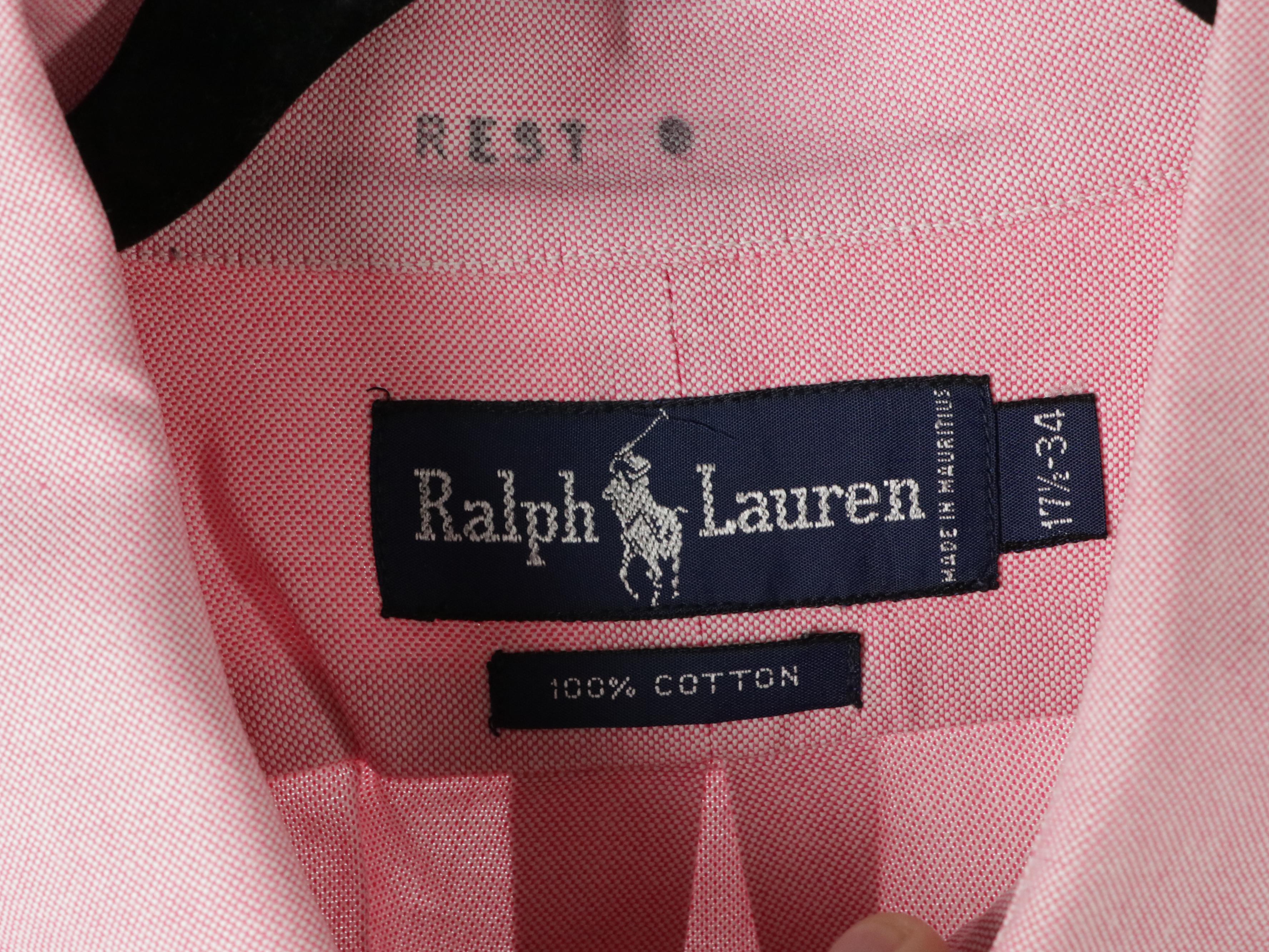 Men's Ralph Lauren Silk "Blake," "Yarmouth" & Other Long Sleeve Button-Up Shirts