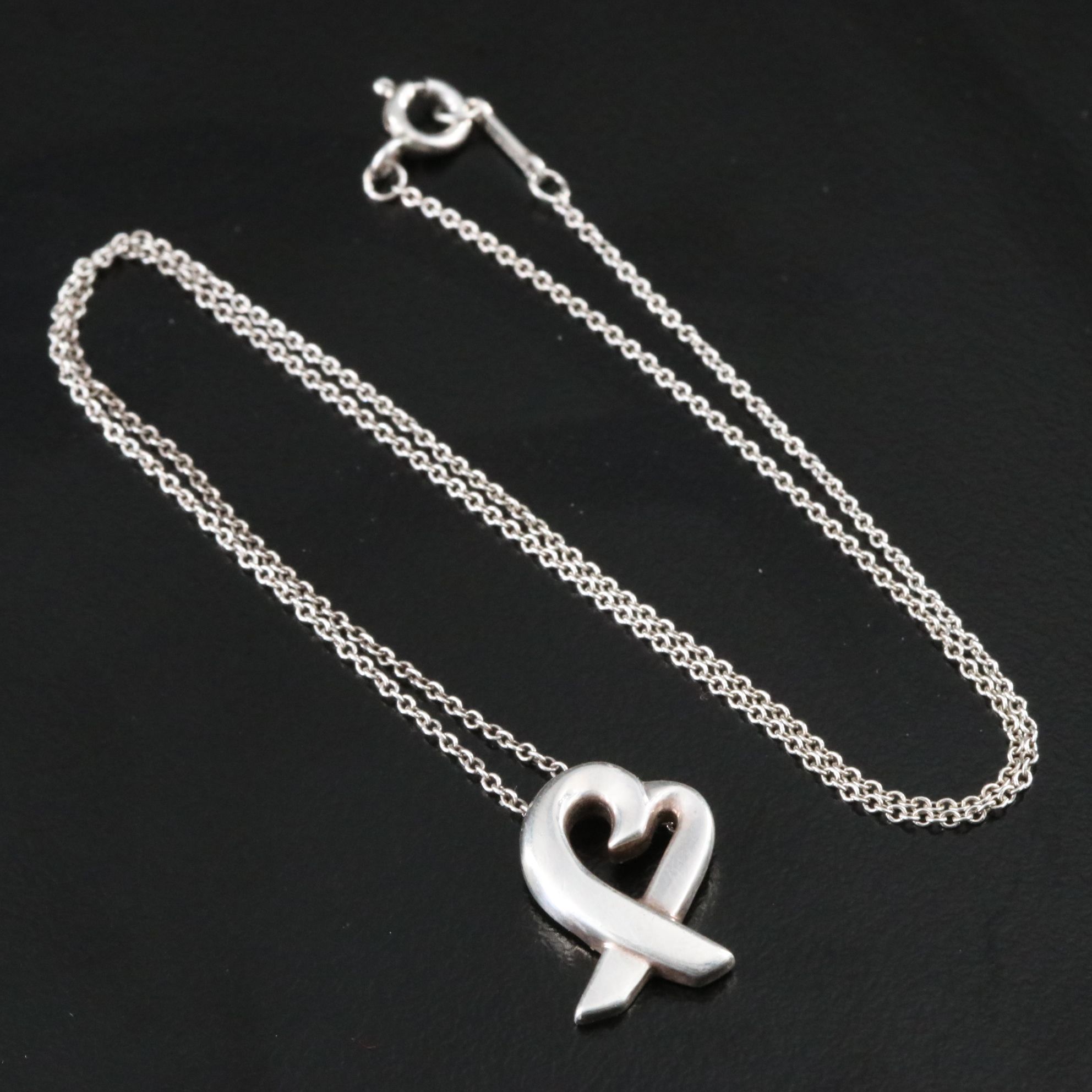 Paloma Picasso for Tiffany & Co. Loving Heart Sterling Necklace