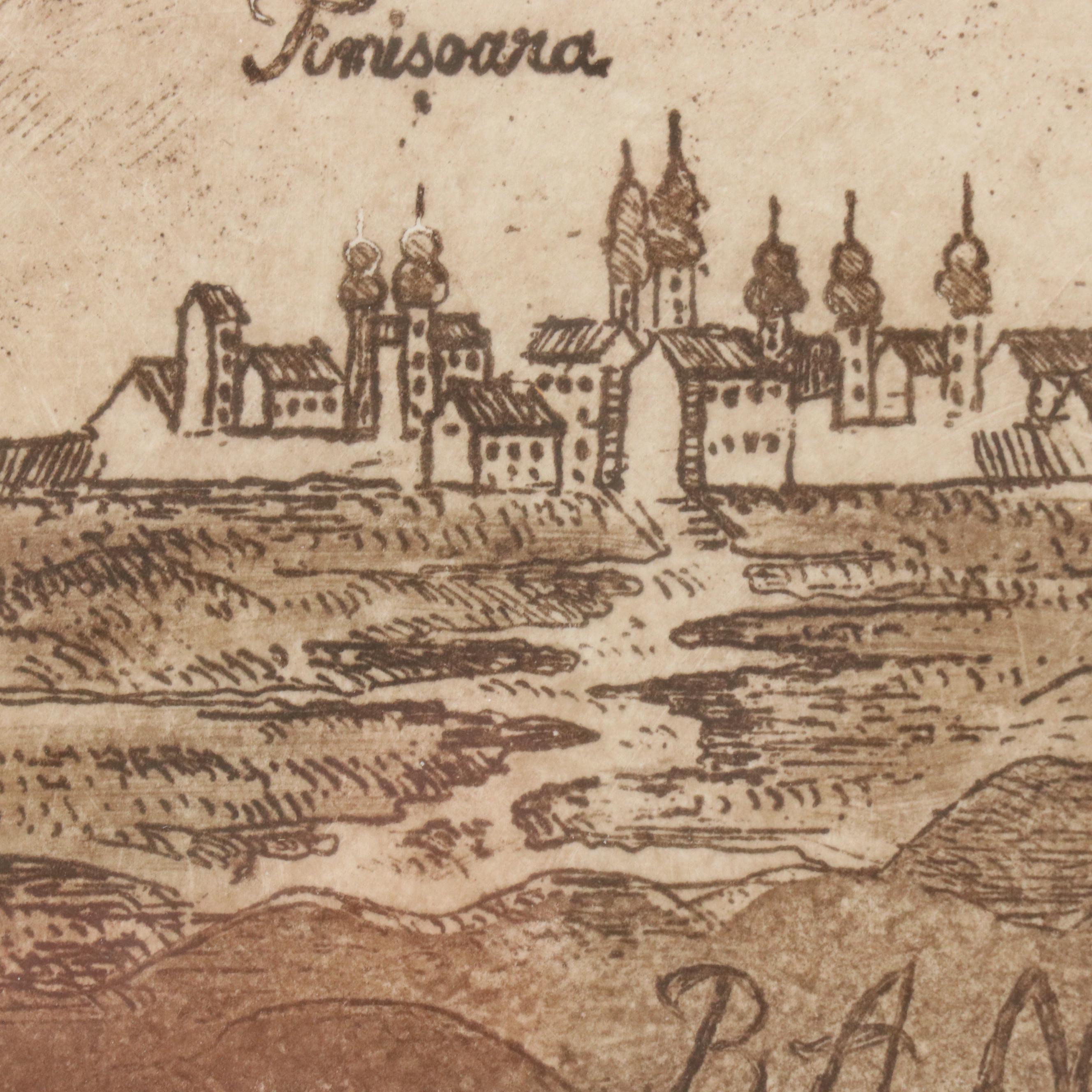 Etching With Aquatint "Timisoara," 1997