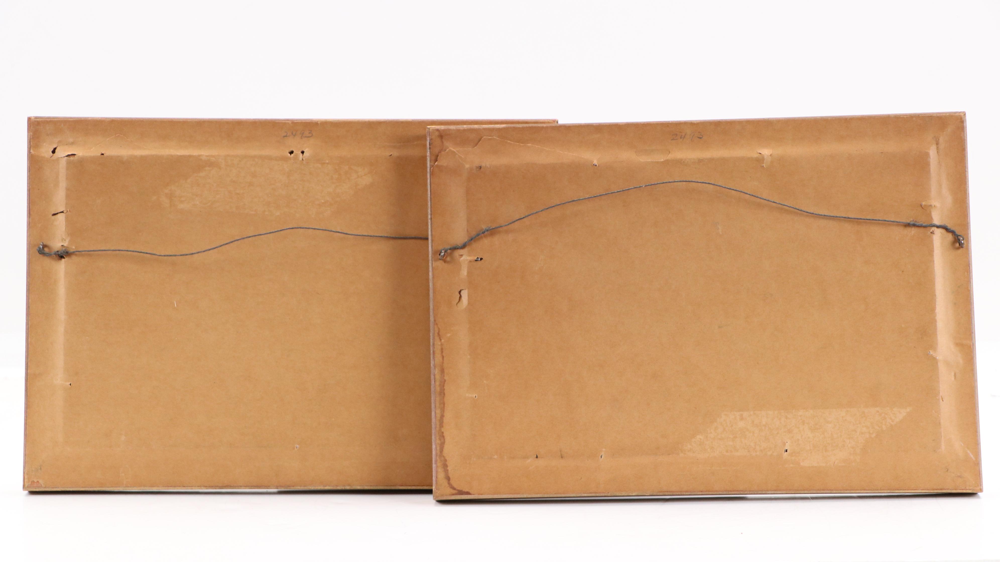 Hand-Embellished Photogravures After Wilhelm Menzler of Women Socializing