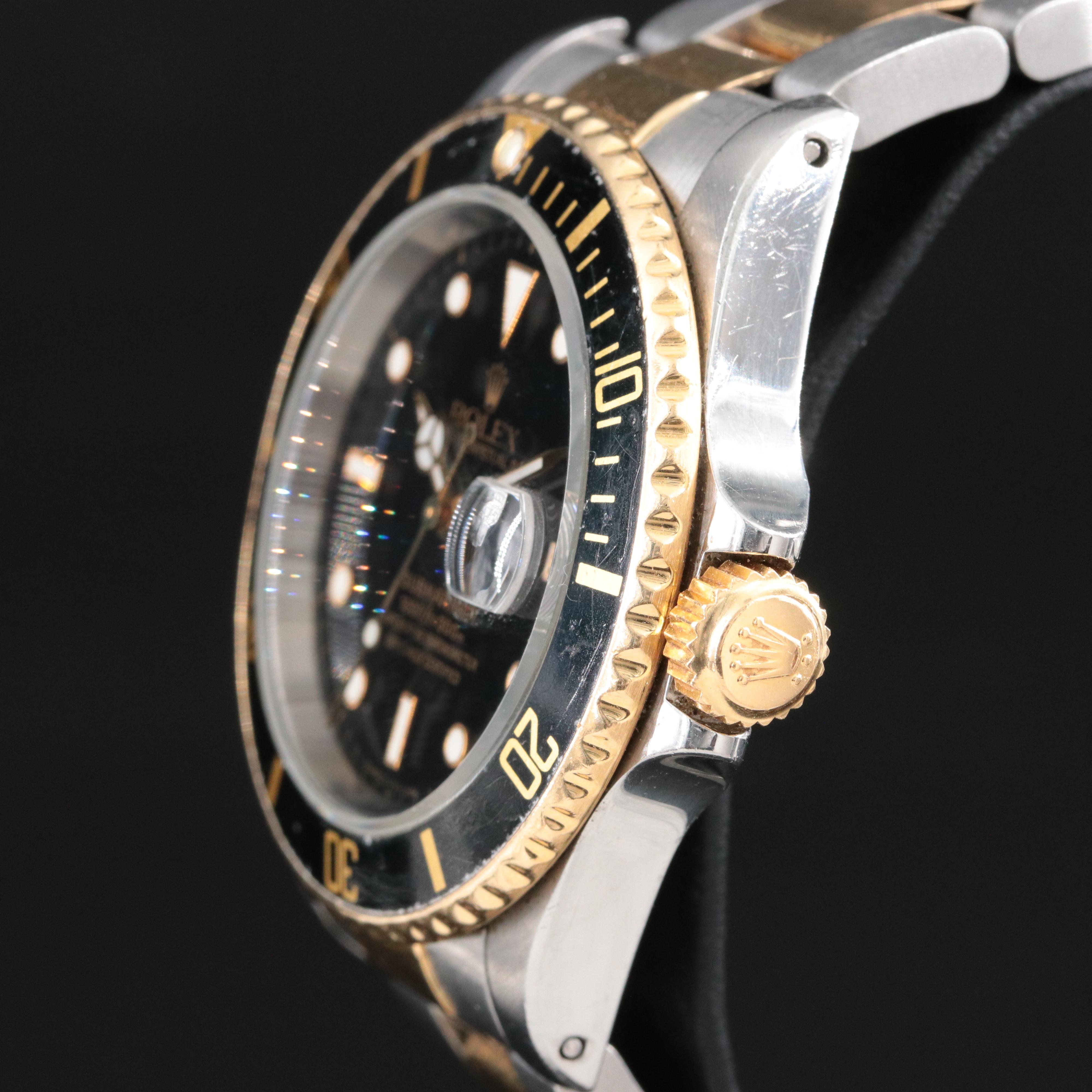 1993-94 Rolex Submariner Date Black Dial Two-Tone 16613 Watch