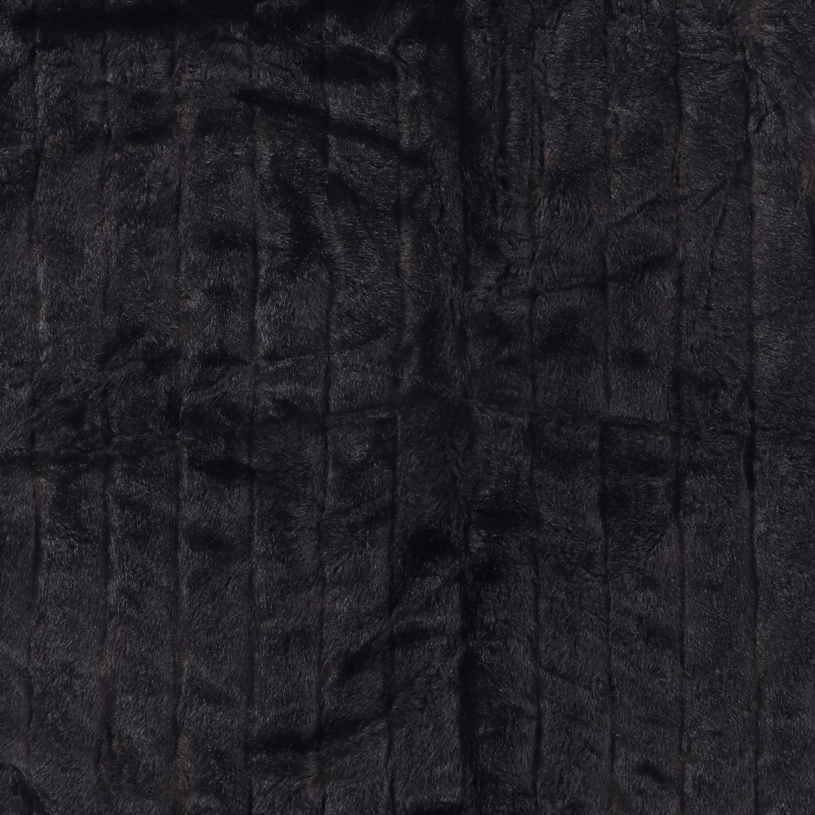 Black Faux Fur  & Tan Suede Finish Throw