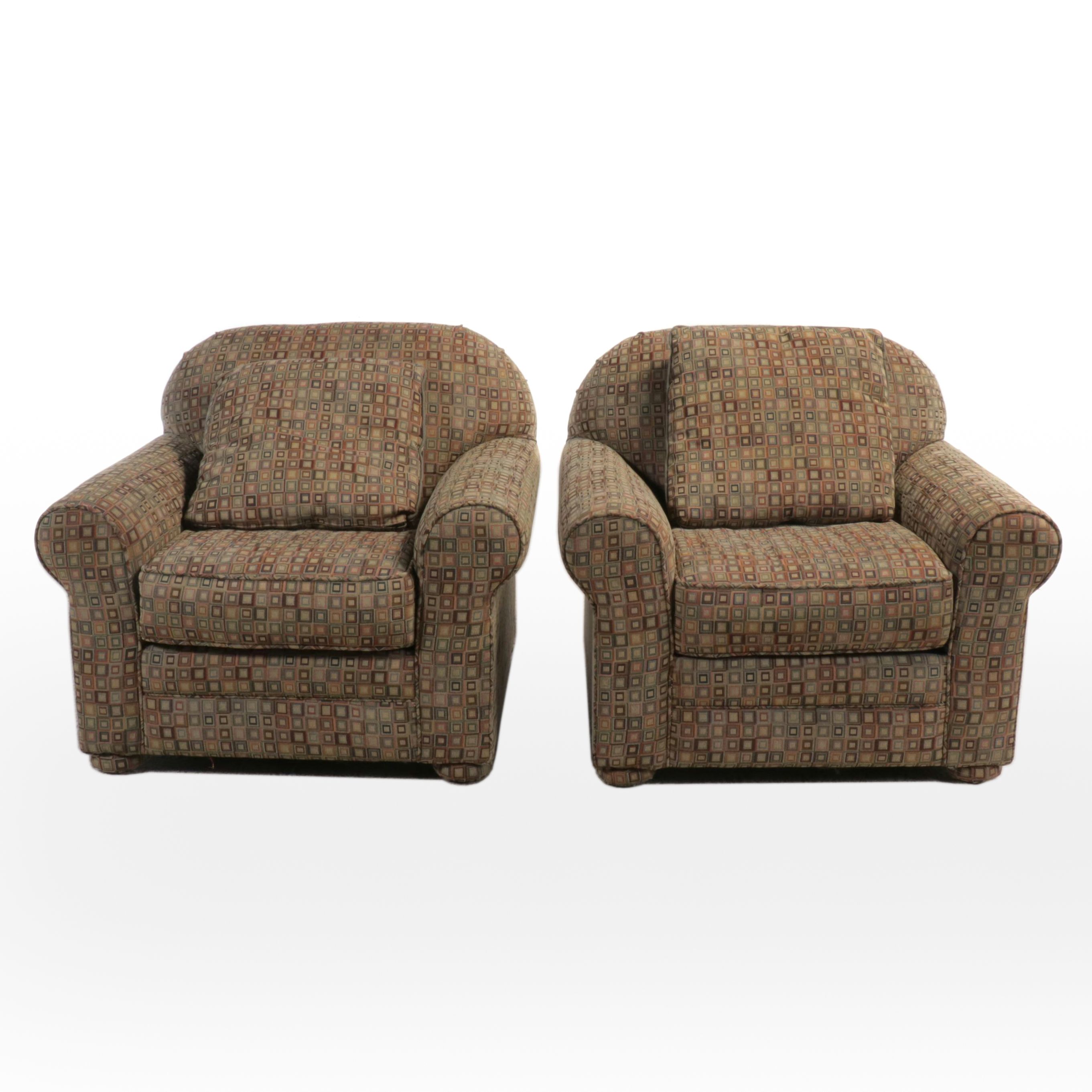 Pair of Realistic Furniture by Klaussner Upholstered Armchairs