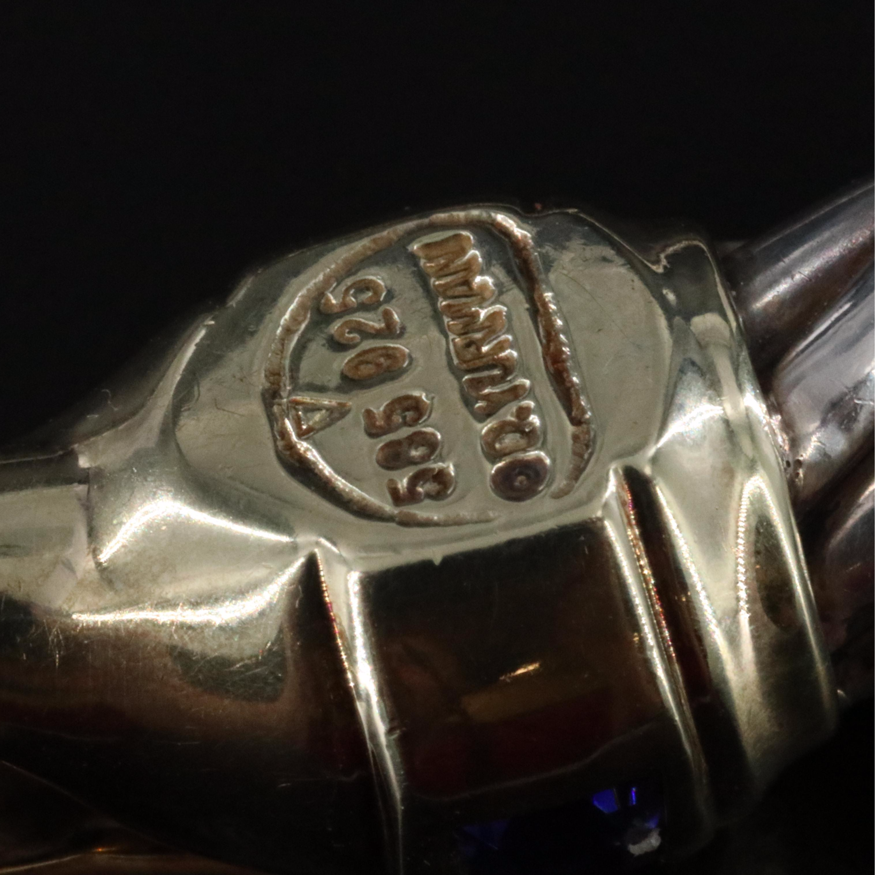 David Yurman Classic Cable Sterling Iolite Buckle Necklace with 14K Accents