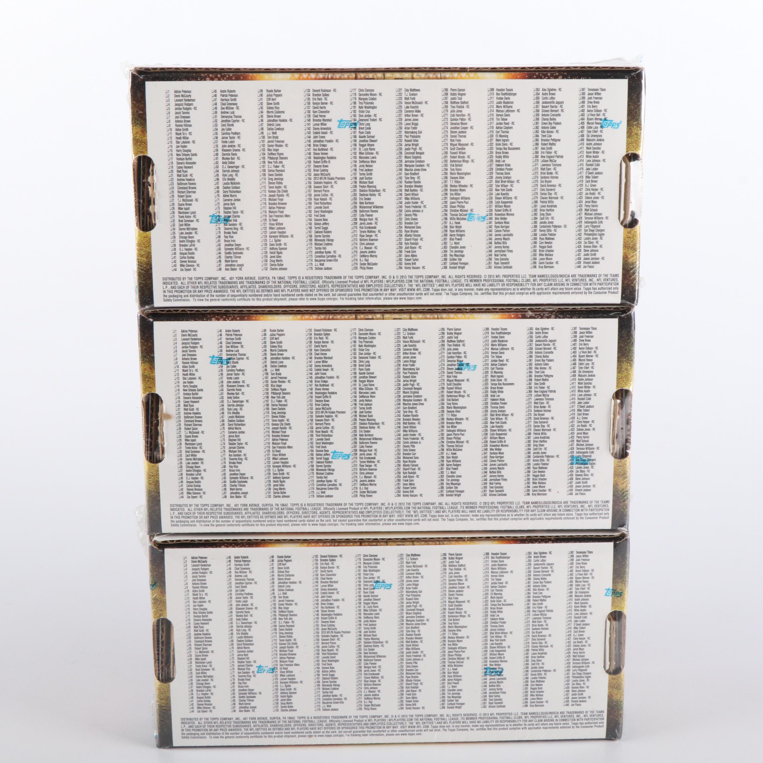 2011 and 2013 Topps Sealed Football Card Sets Featuring Travis Kelce Rookies