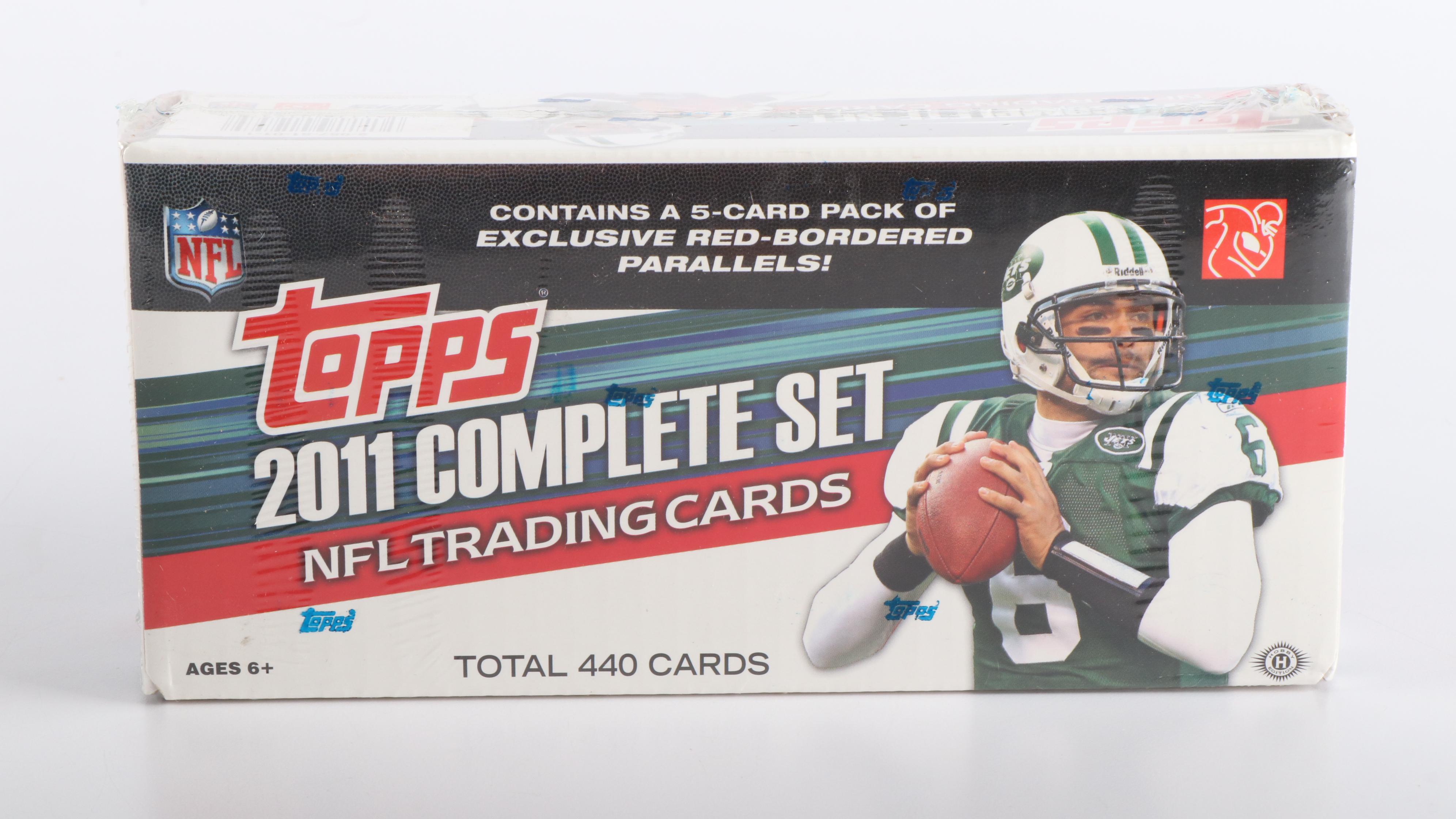 2011 and 2013 Topps Sealed Football Card Sets Featuring Travis Kelce Rookies