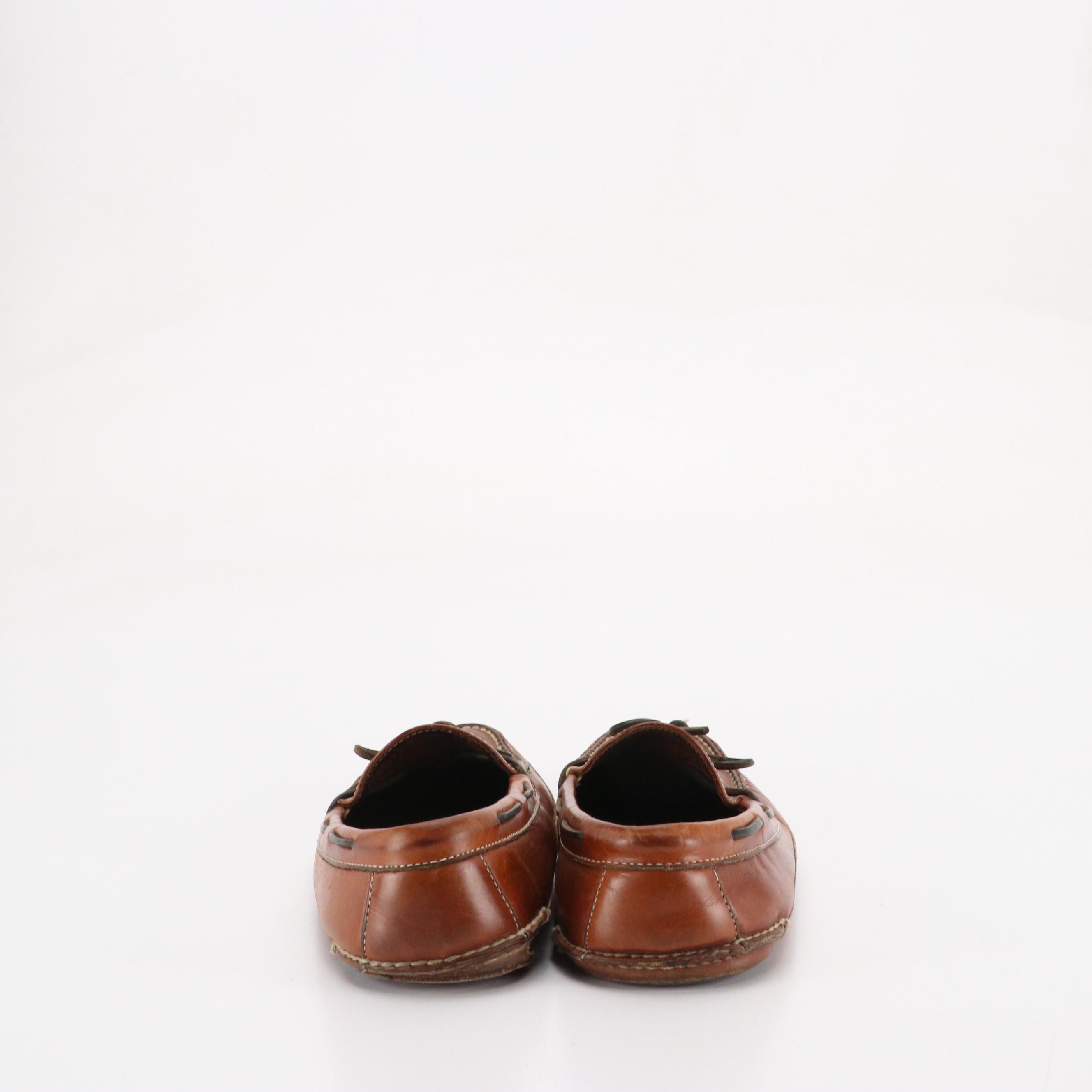 Men's L.L. Bean Leather and Crepe Sole Slippers with GoldToe Sport Socks