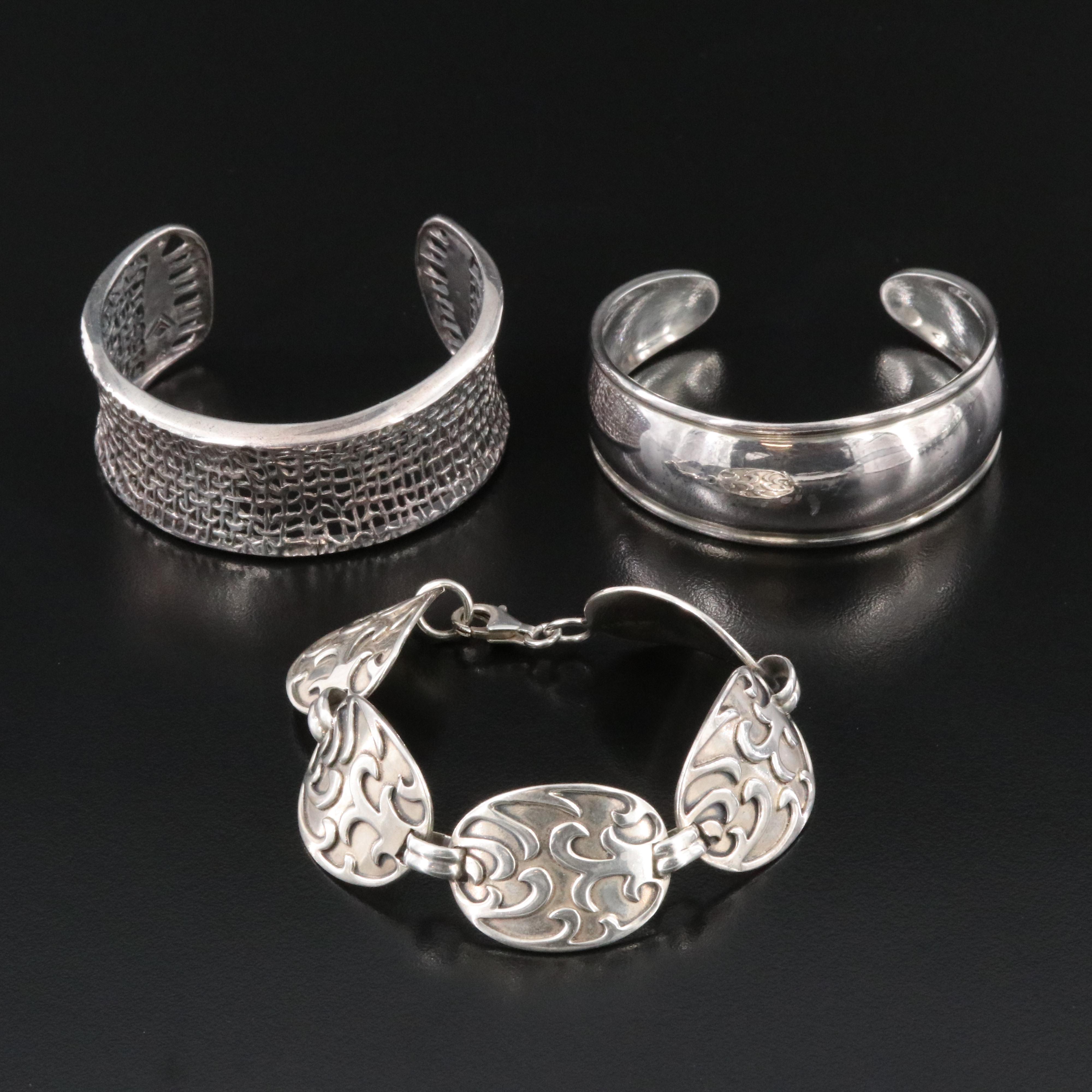 Silpada Sterling Cuffs and Link Bracelet