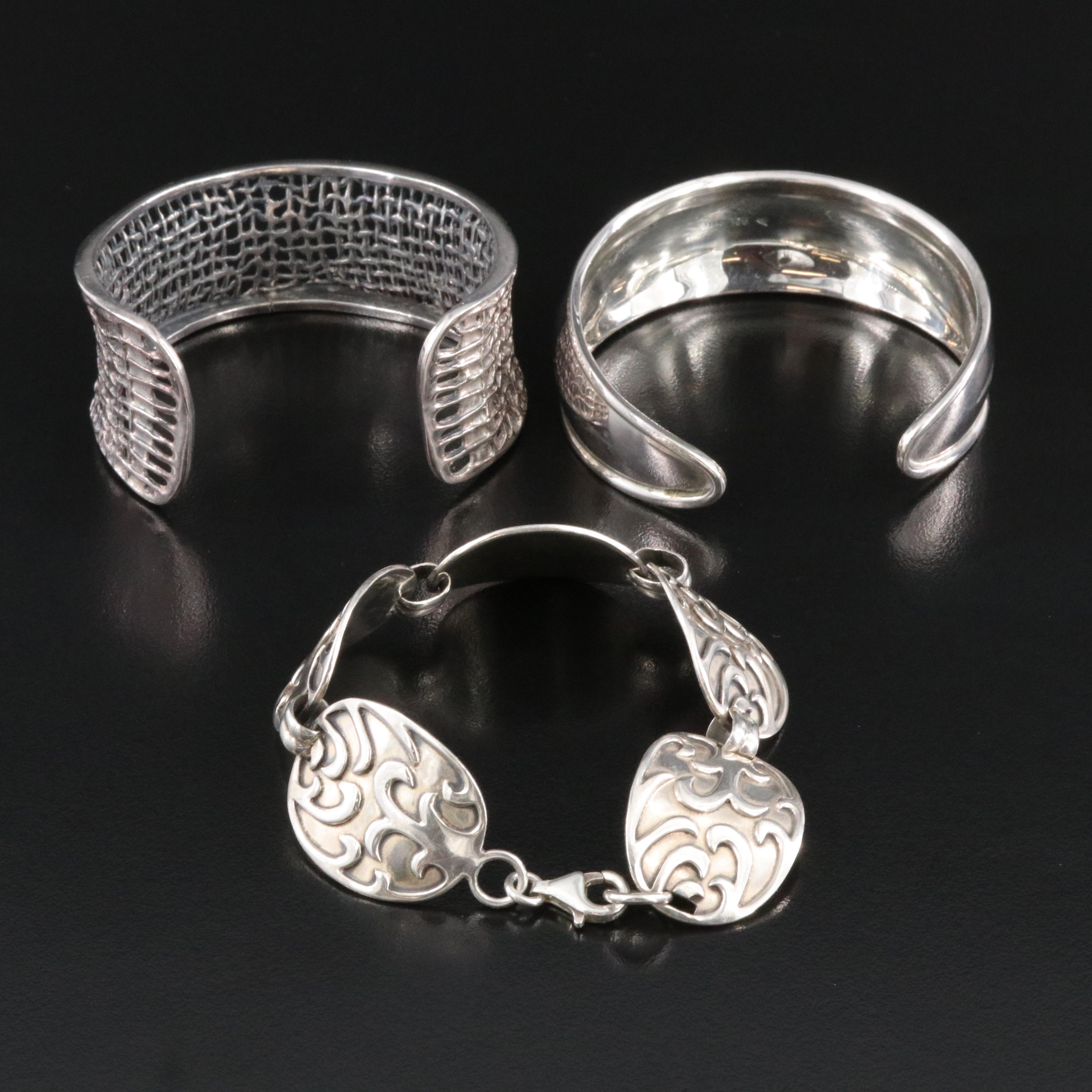 Silpada Sterling Cuffs and Link Bracelet