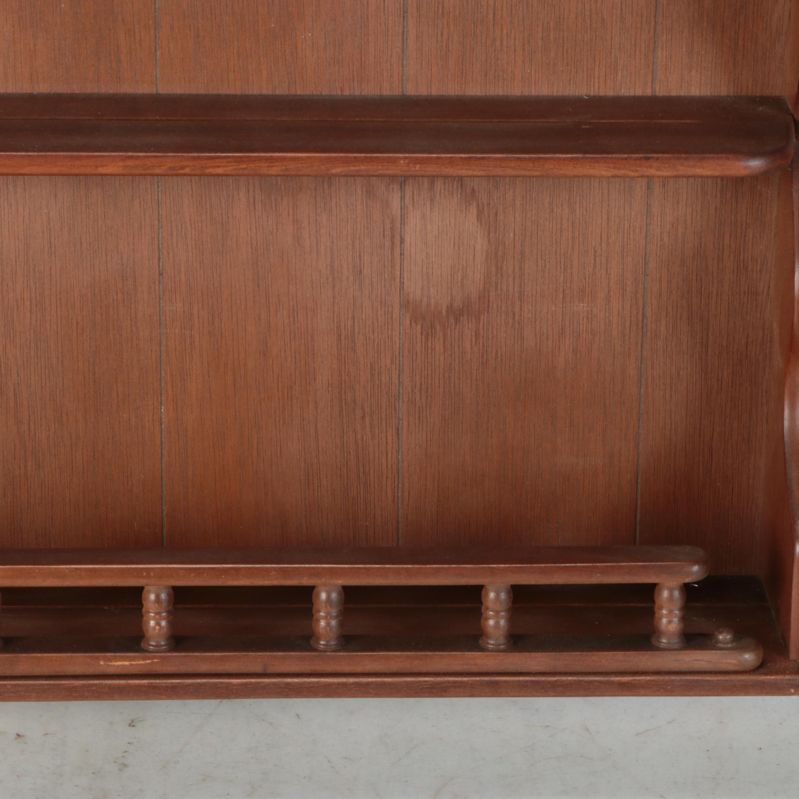 Authentic Furniture Products Colonial Style Wall Hanging Cup and Plate Shelf