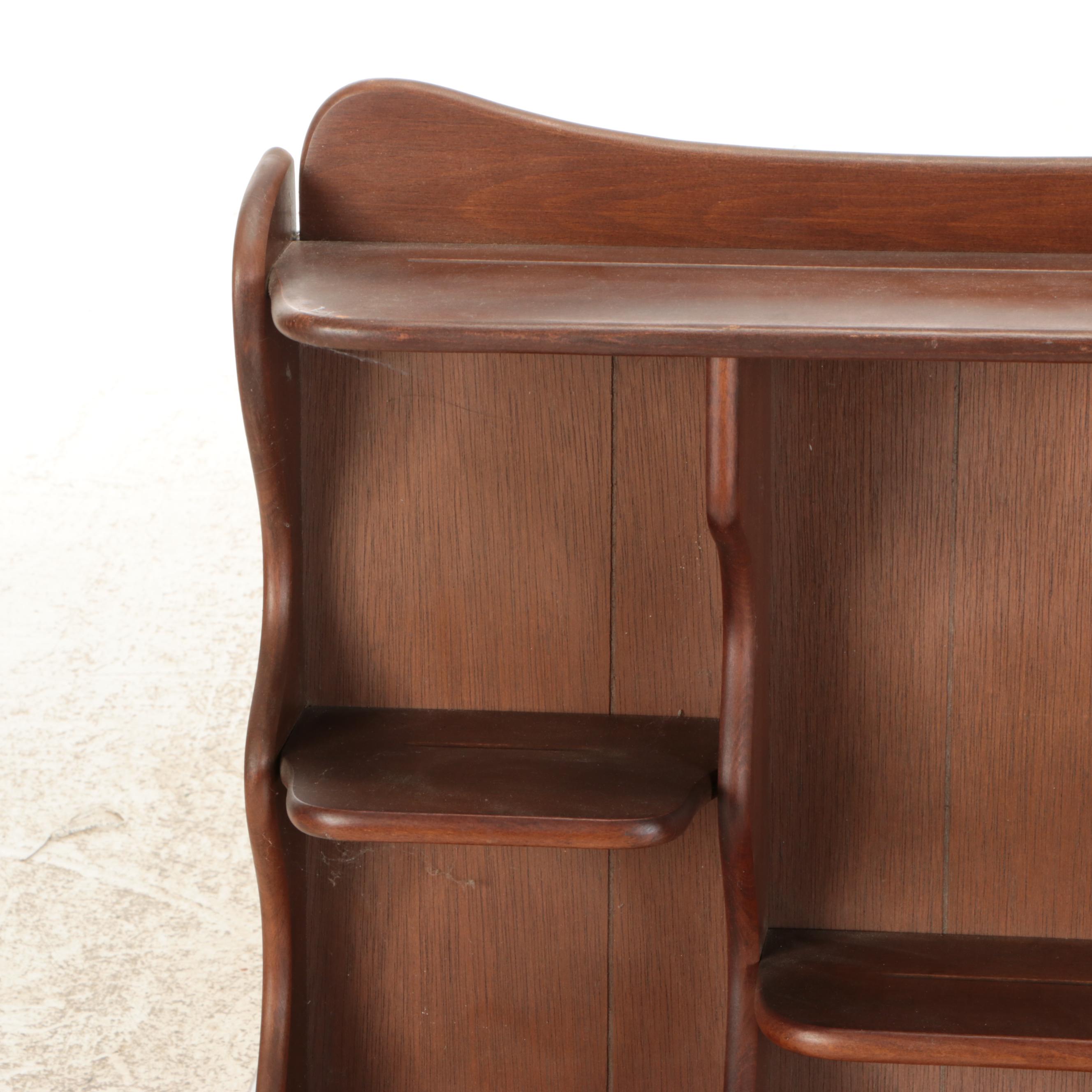 Authentic Furniture Products Colonial Style Wall Hanging Cup and Plate Shelf