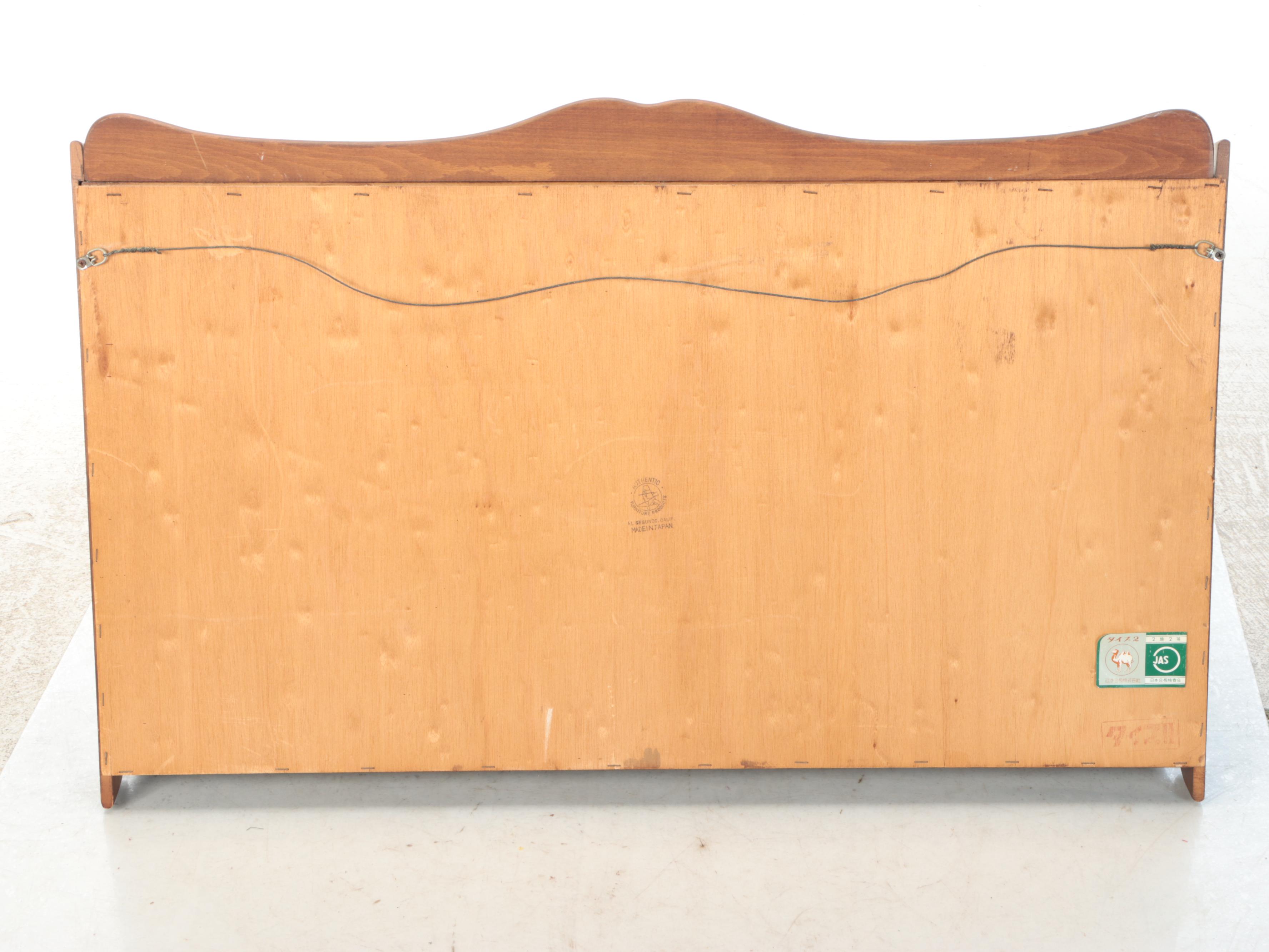 Authentic Furniture Products Colonial Style Wall Hanging Cup and Plate Shelf