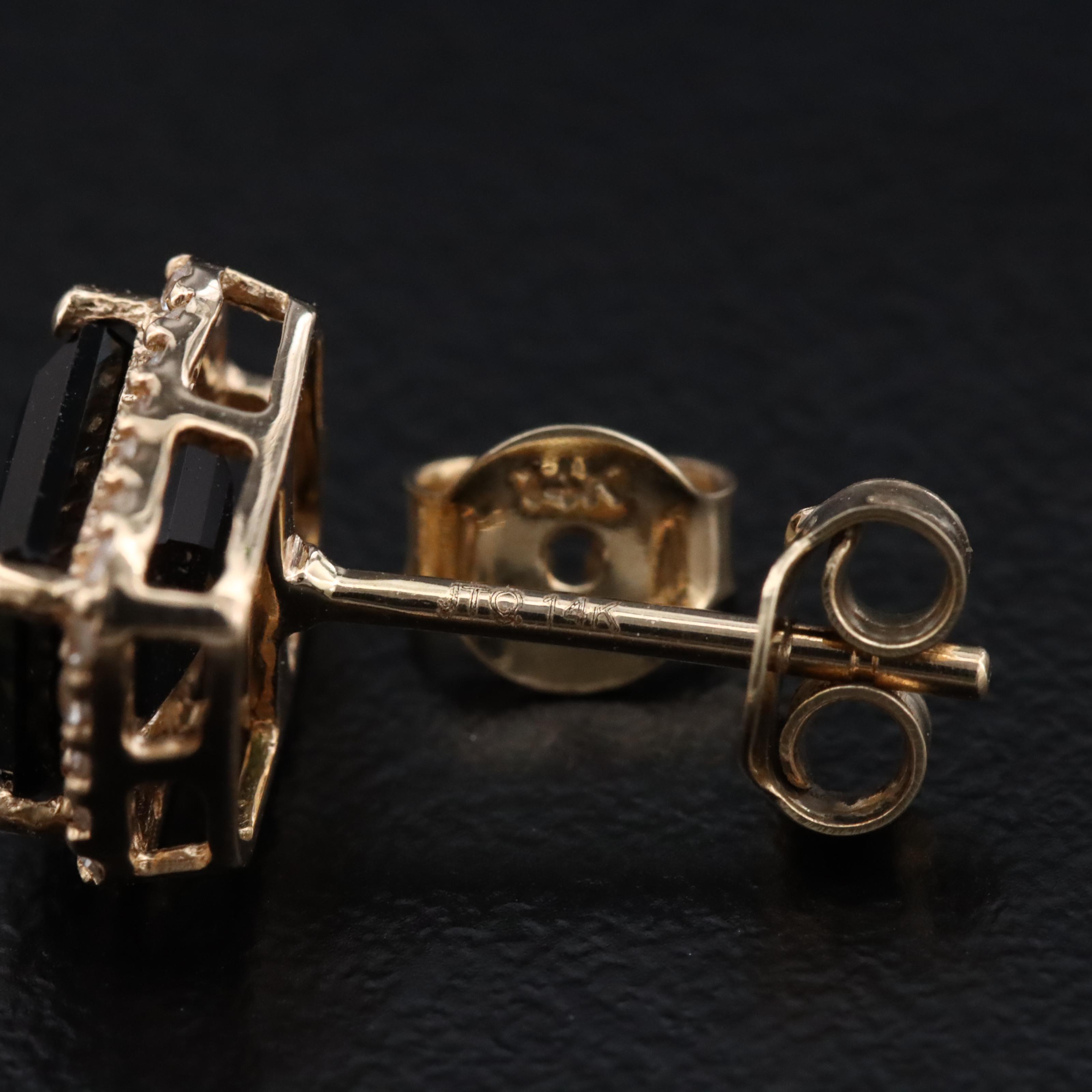 14K Verdelite and White Sapphire Earrings with IGI Jewelry Report