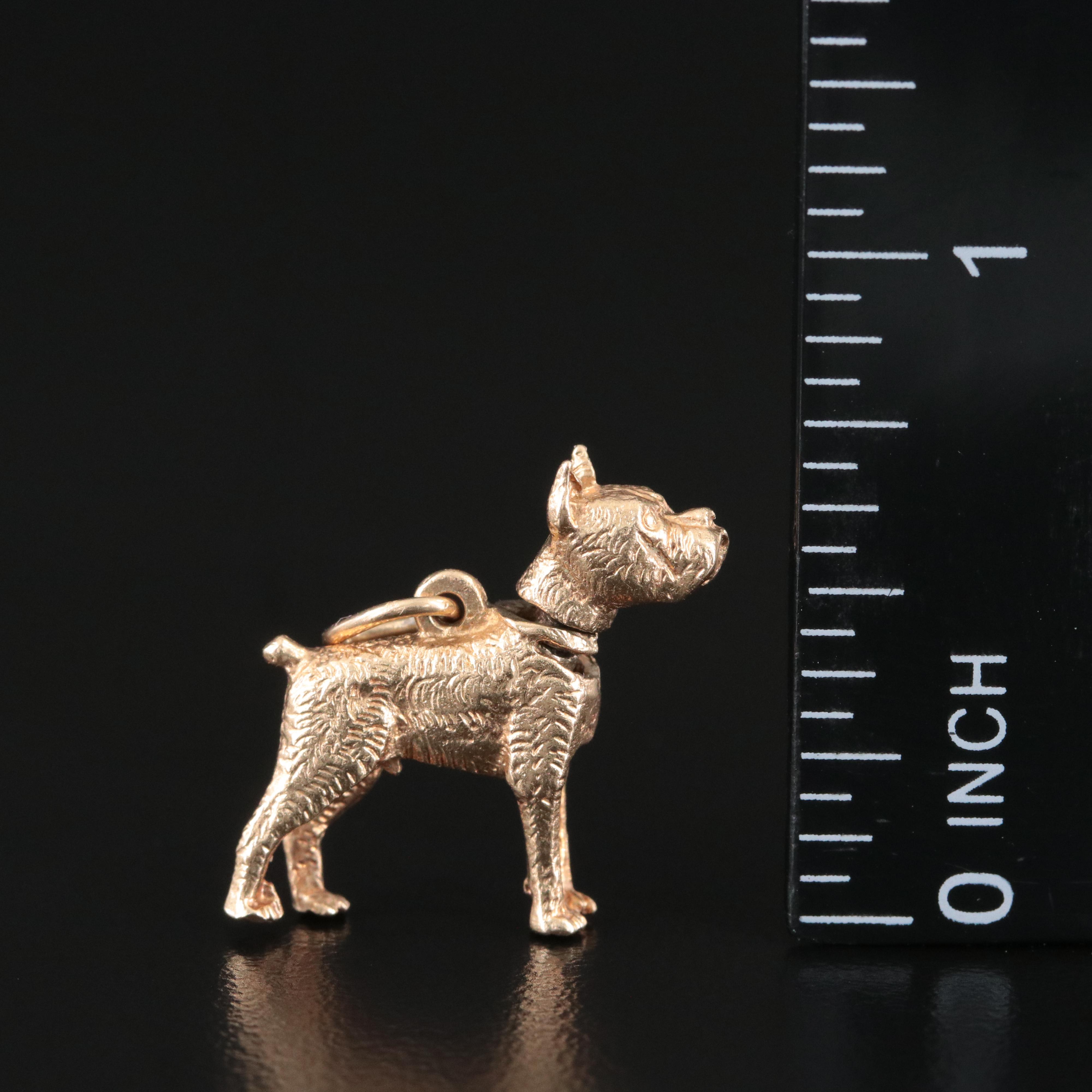 14K Boxer Charm with Articulated Head