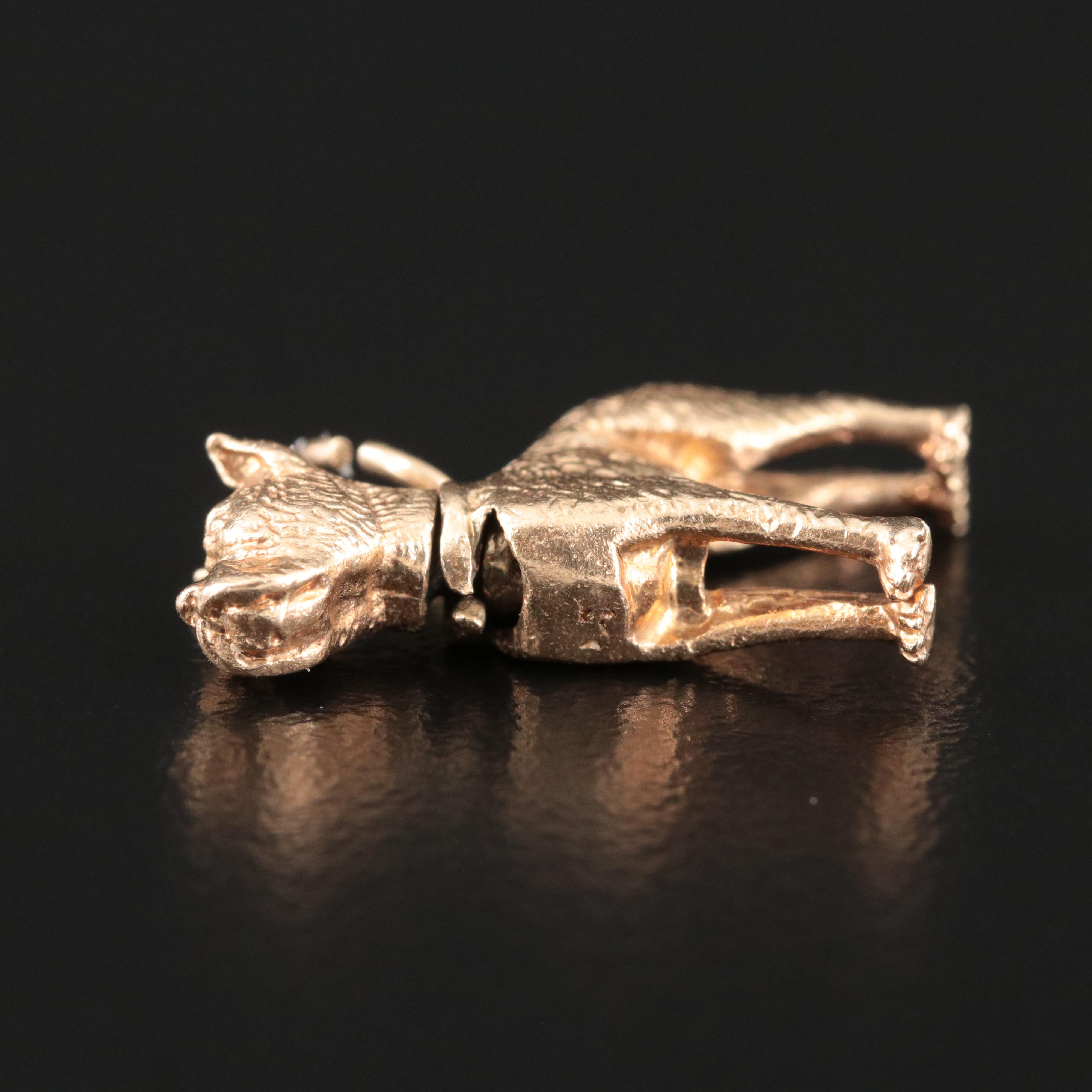 14K Boxer Charm with Articulated Head