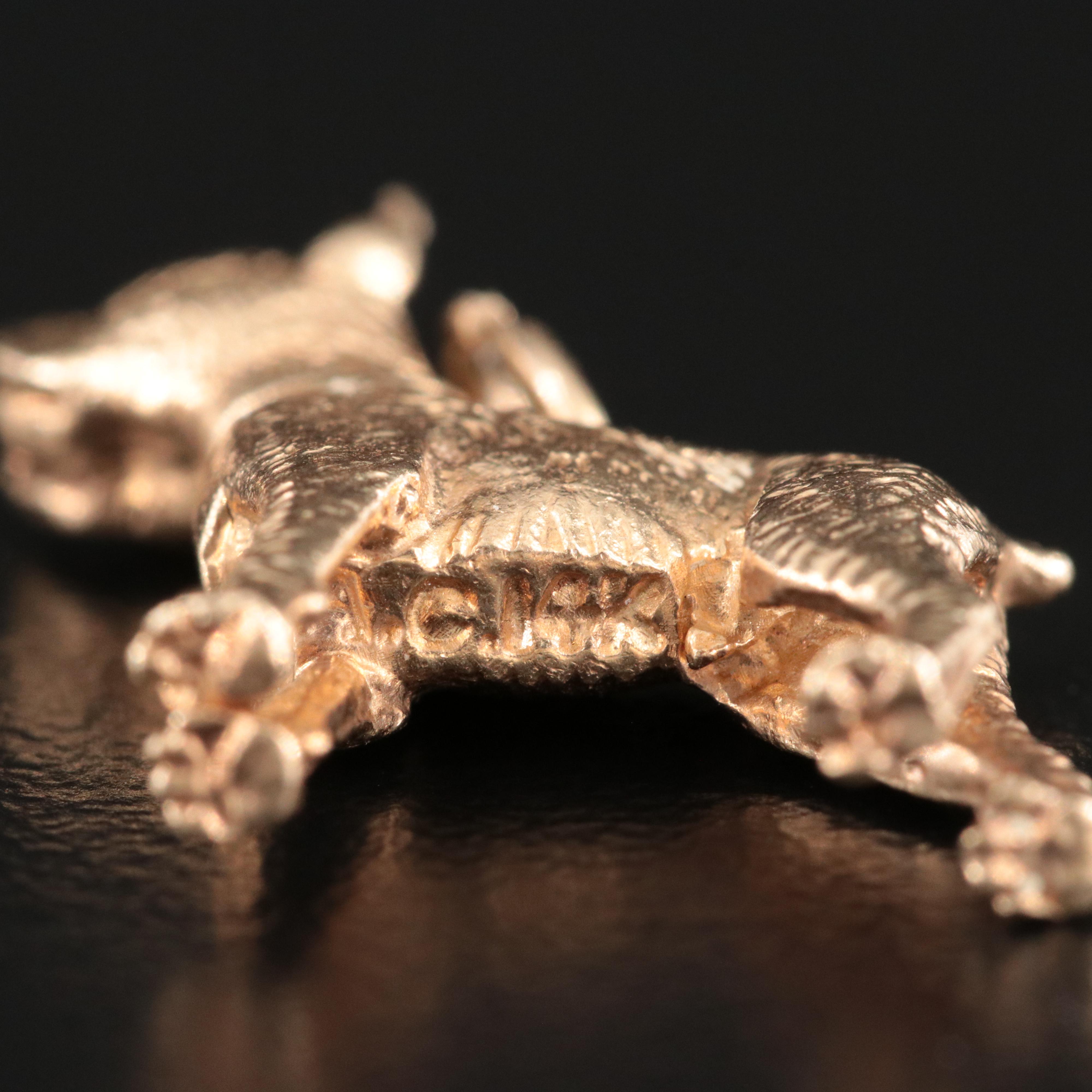 14K Boxer Charm with Articulated Head