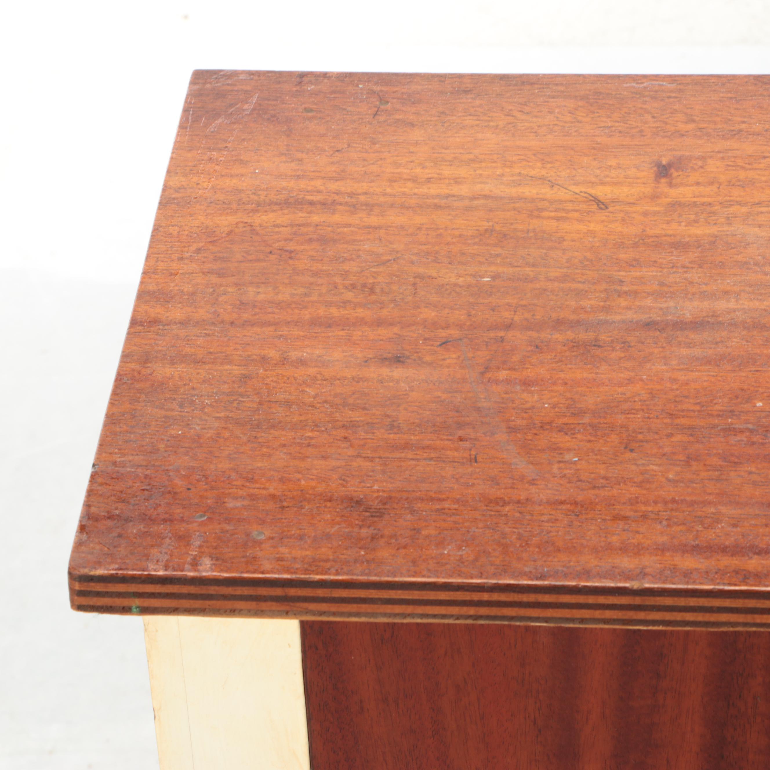 Parcel-Painted Plywood Cupboard, 20th Century