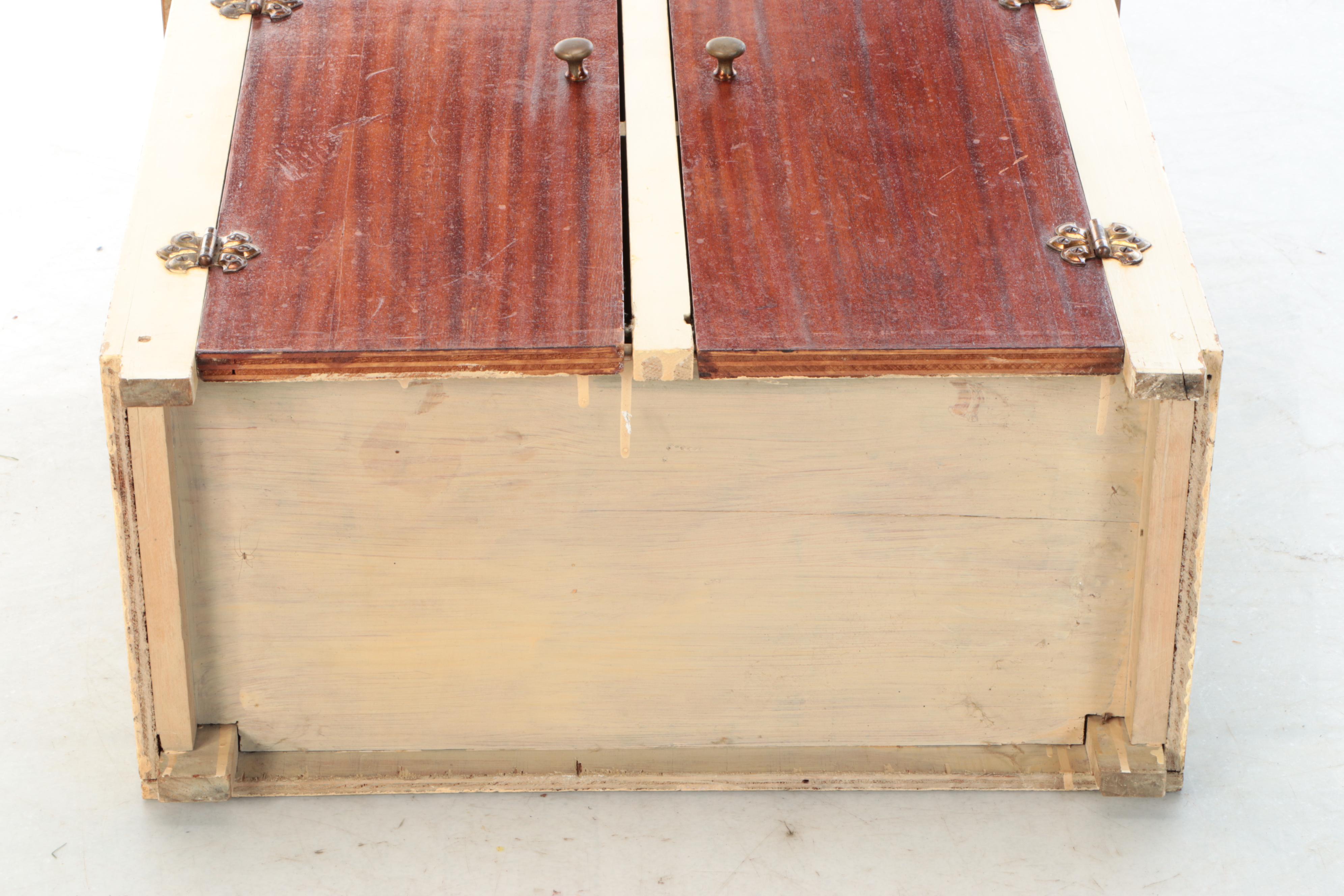 Parcel-Painted Plywood Cupboard, 20th Century