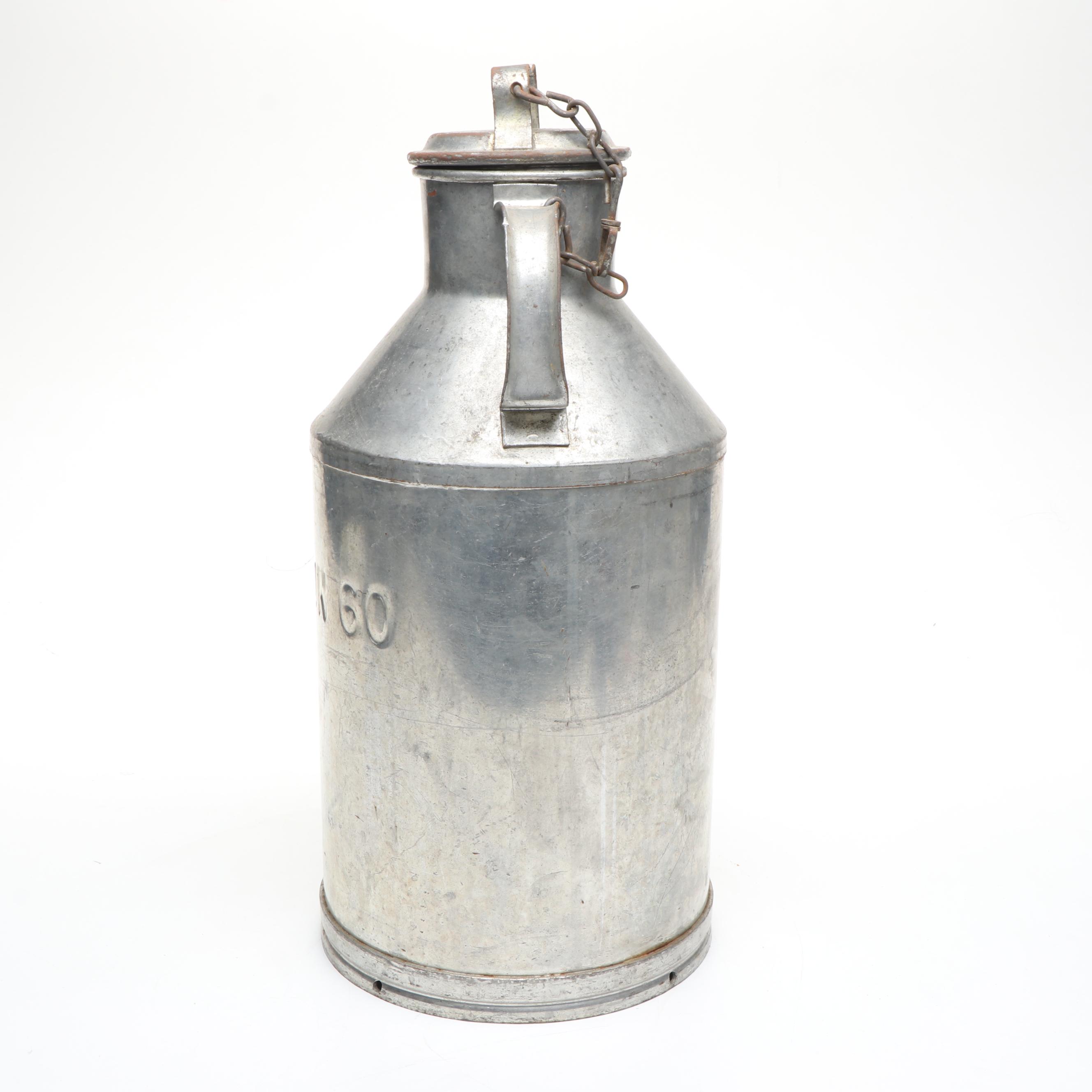 Galvanized Metal Carnation Co. Milk Can